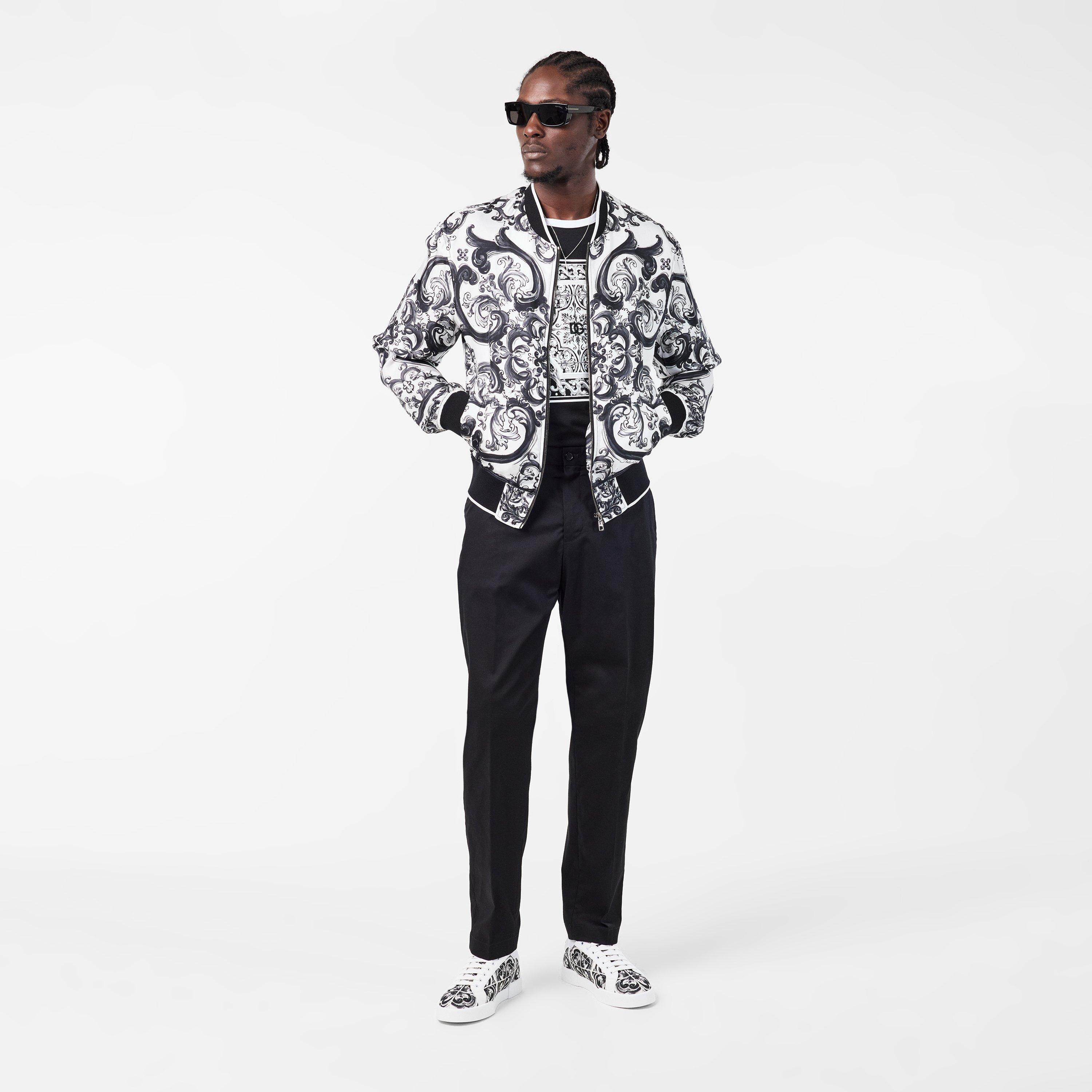 White/Black - Dolce and Gabbana - Men's Low-Top Trainers - 6