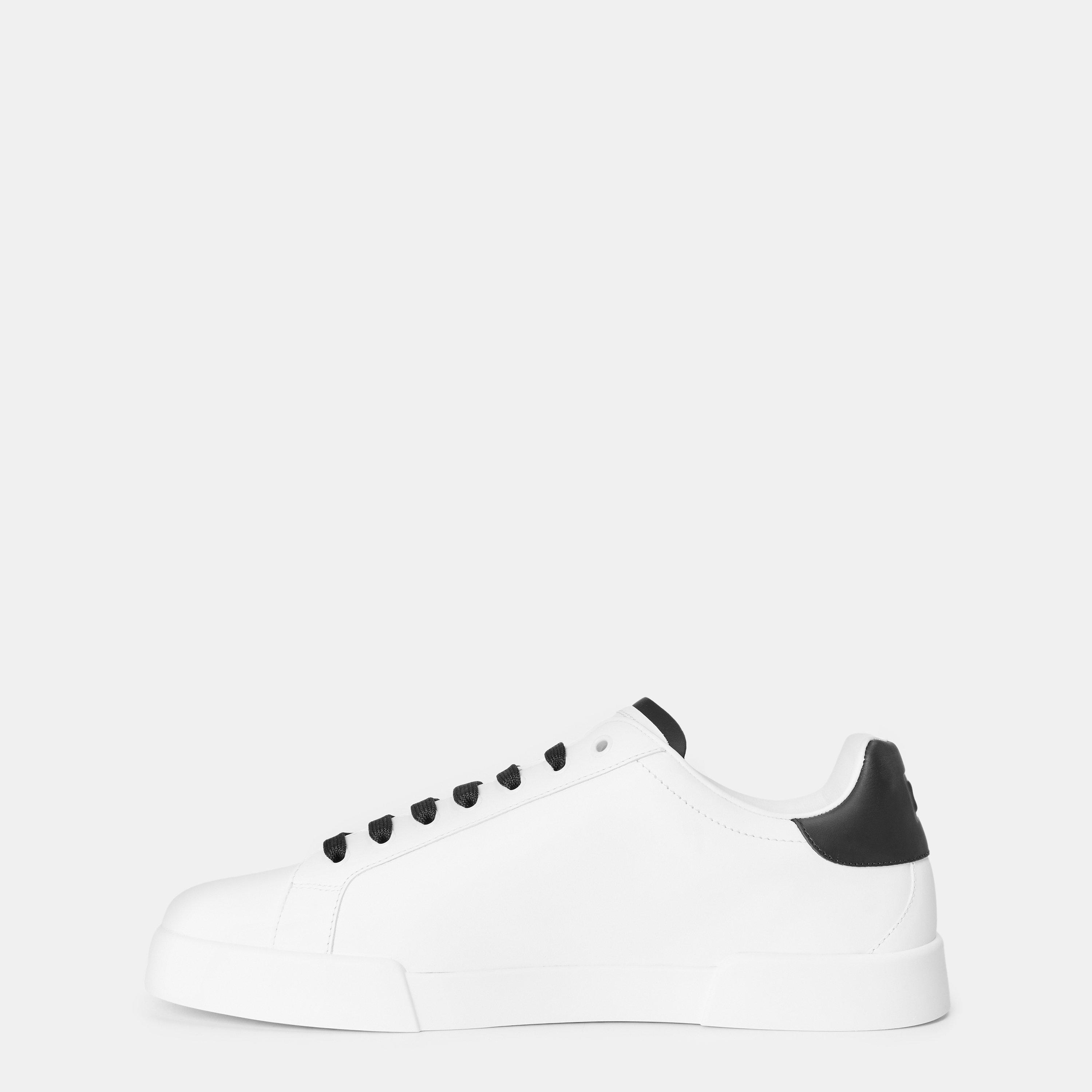 White/Black - Dolce and Gabbana - Men's DG Portofino Low-Top Trainers - 2