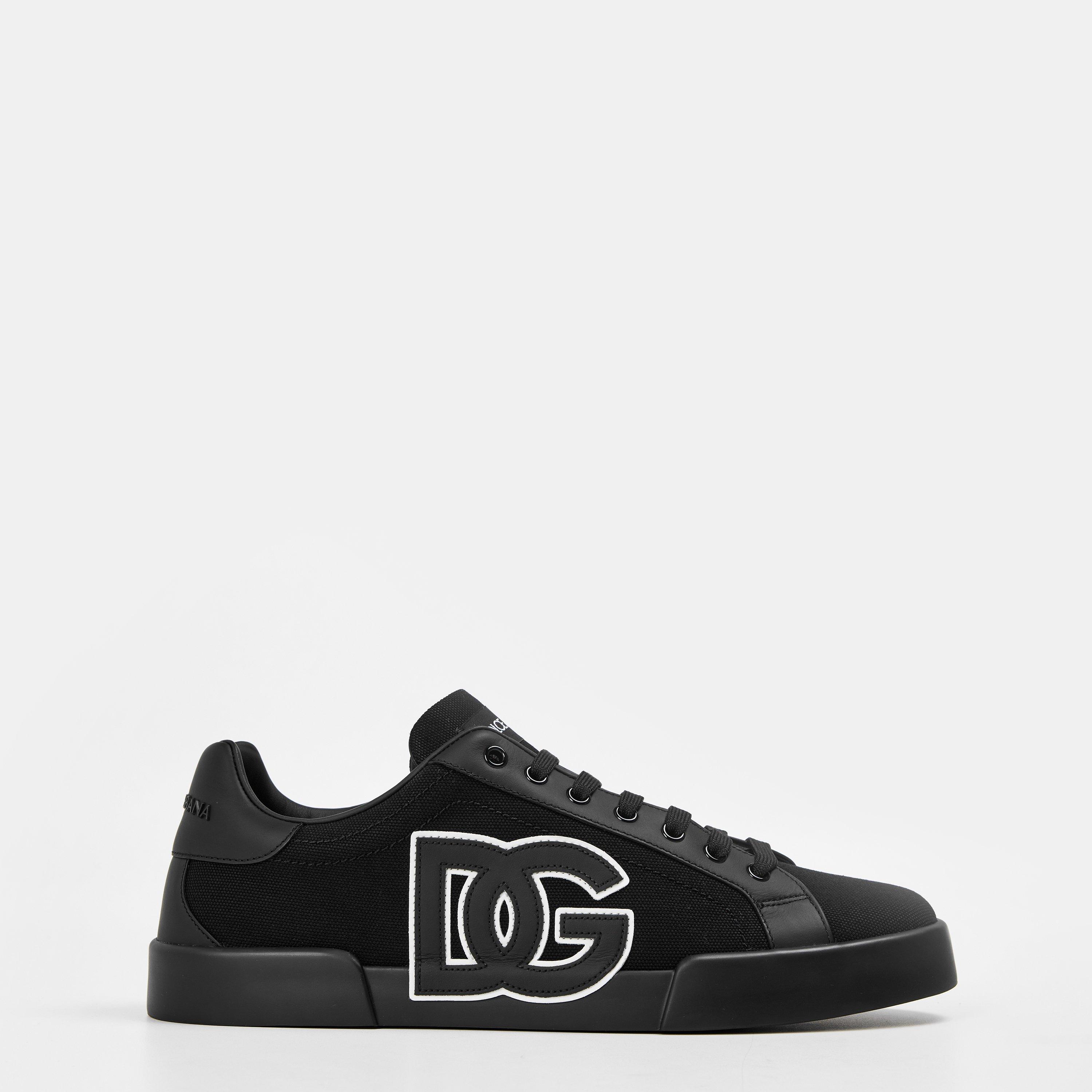 Black/Black - Dolce and Gabbana - Portofino Canvas Trainers - 1