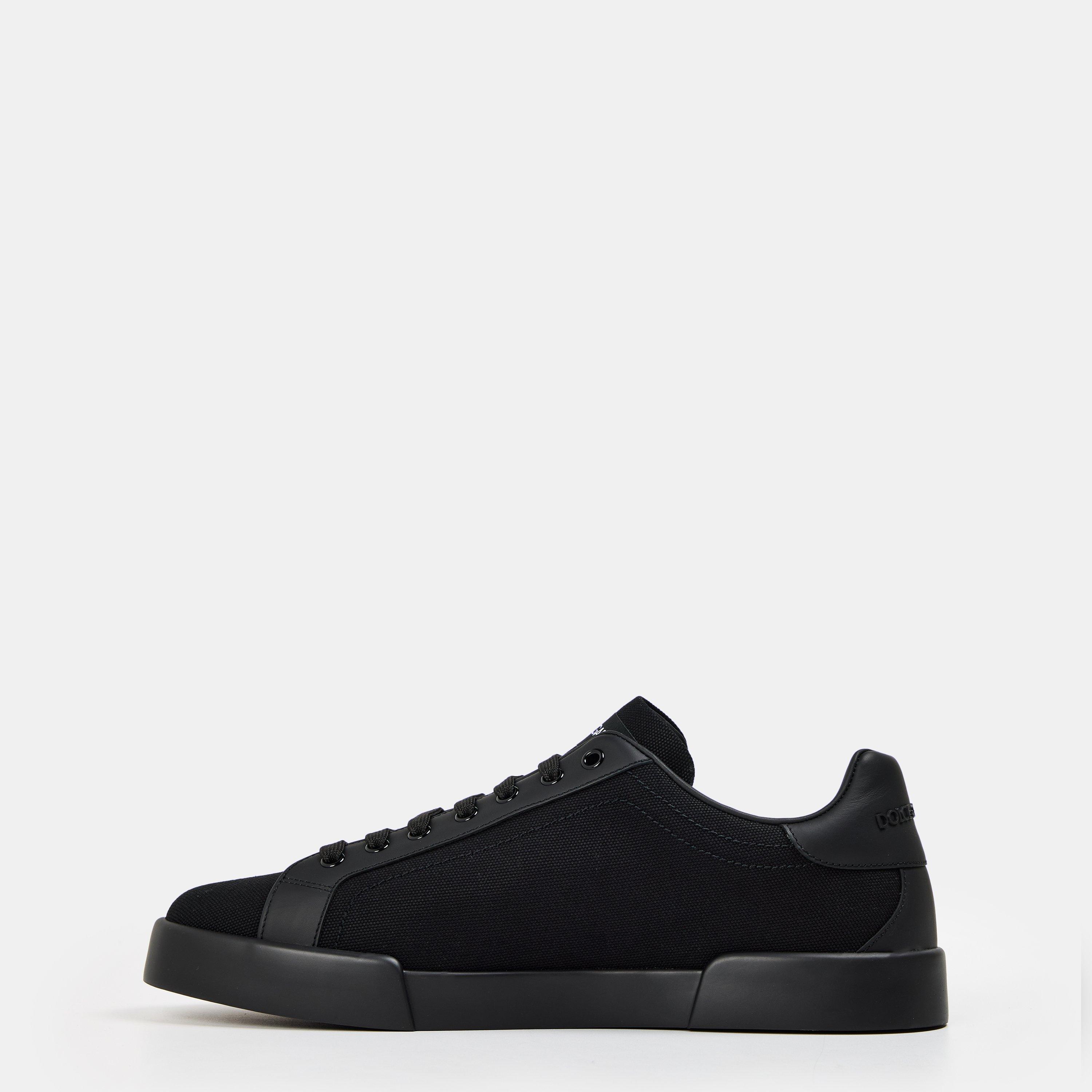 Black/Black - Dolce and Gabbana - Portofino Canvas Trainers - 2