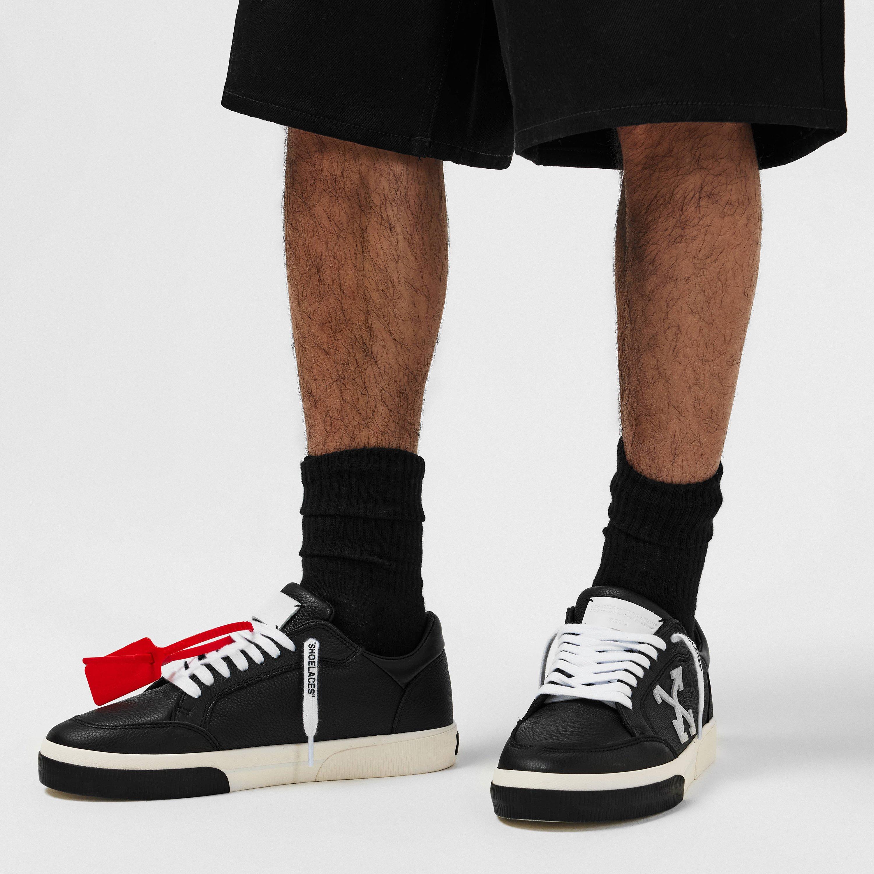 Black - Off White - Men's Vulcanised Trainers Sneakers - 2
