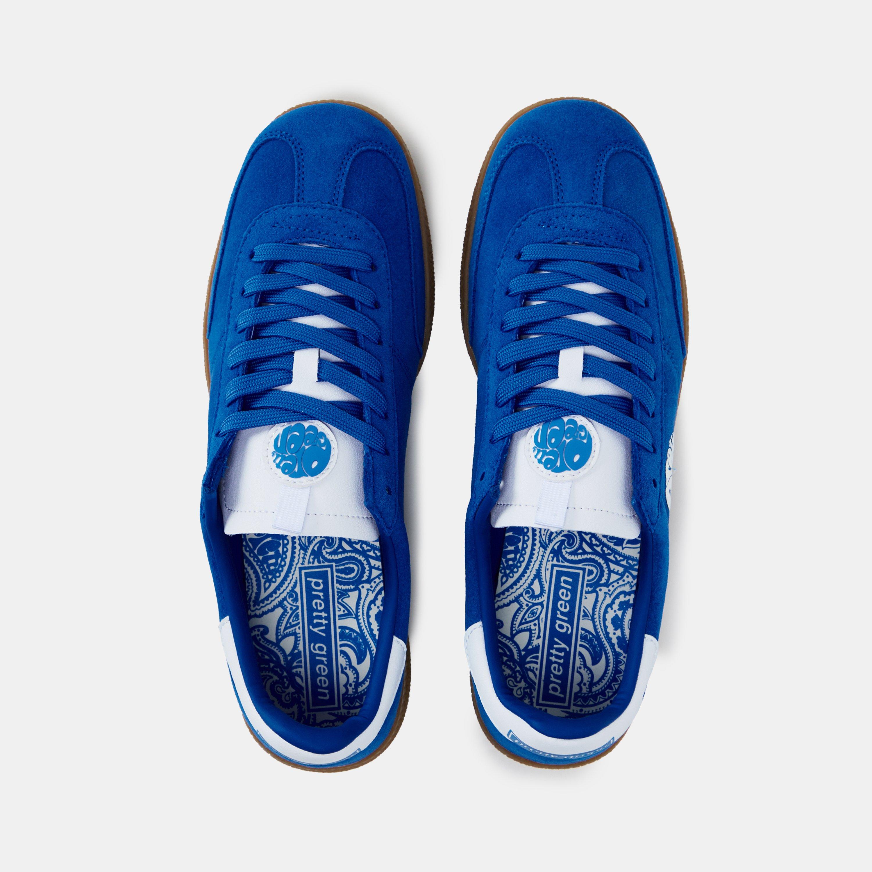 Sky Blue/White - Pretty Green - Men's PG Ramblas Low-Top Trainers - 5