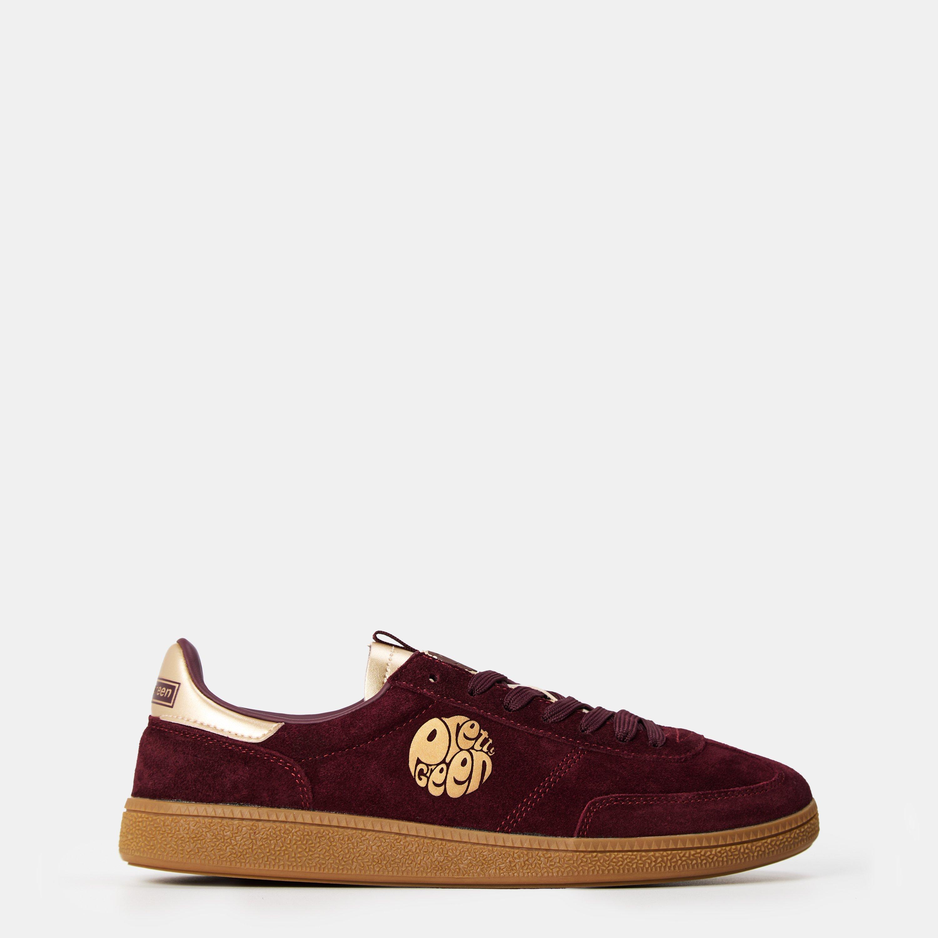Pretty Green Men's Pg Ramblas Low-top Trainers In Maroon/gold