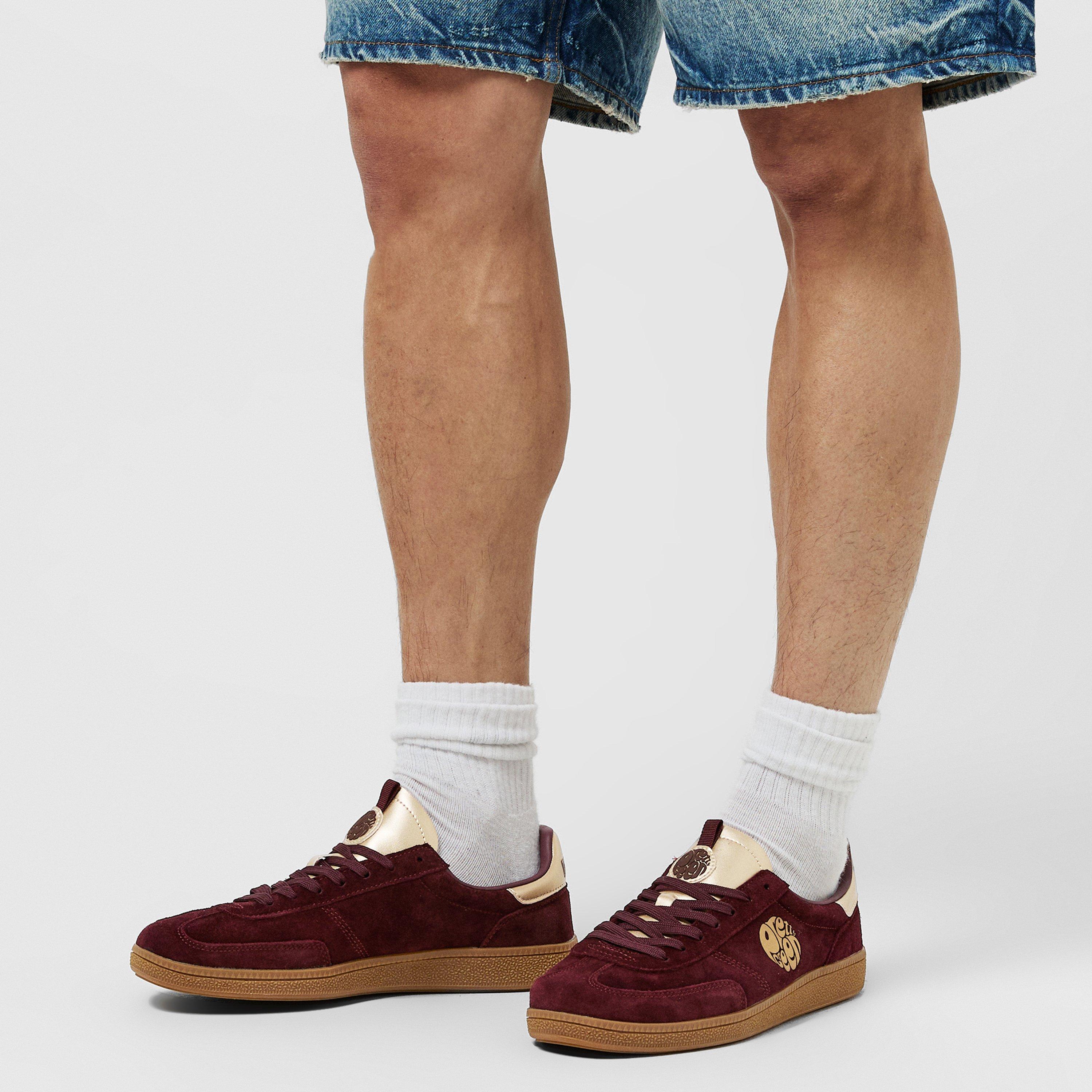 Maroon/Gold - Pretty Green - Men's PG Ramblas Low-Top Trainers - 3