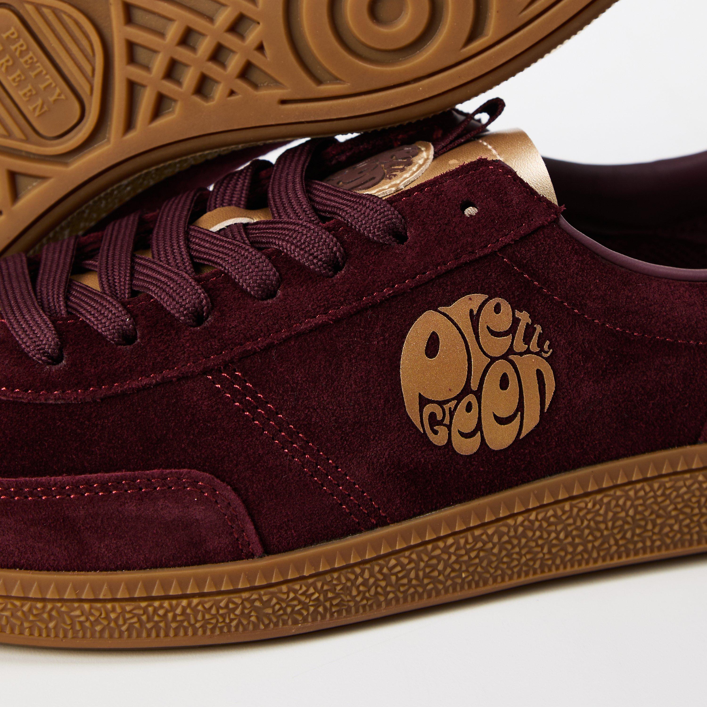 Maroon/Gold - Pretty Green - Men's PG Ramblas Low-Top Trainers - 4