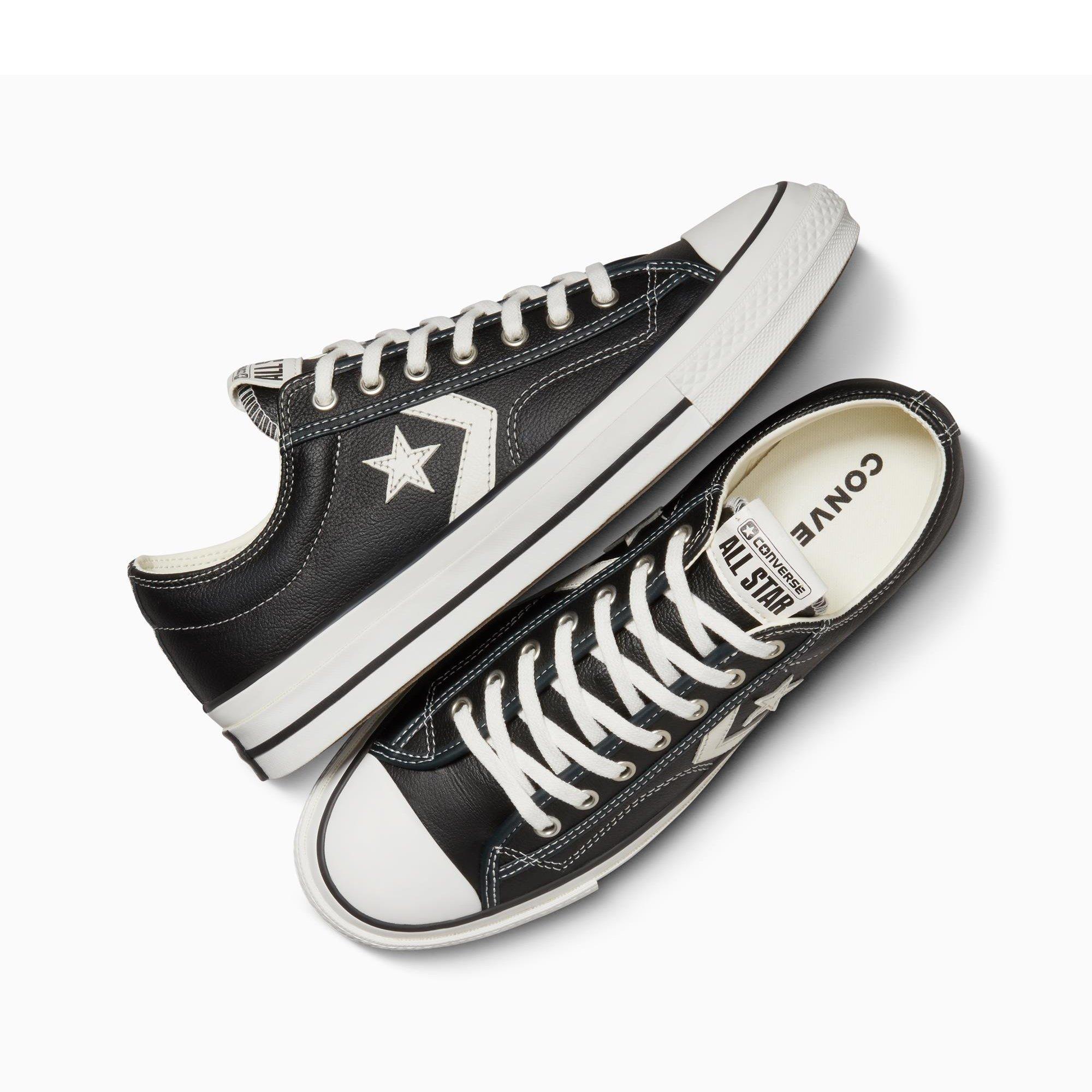 001-Black/Vin - Converse - Unisex Adults Star Player 76 Fall Leather Low-Top Trainers - 5