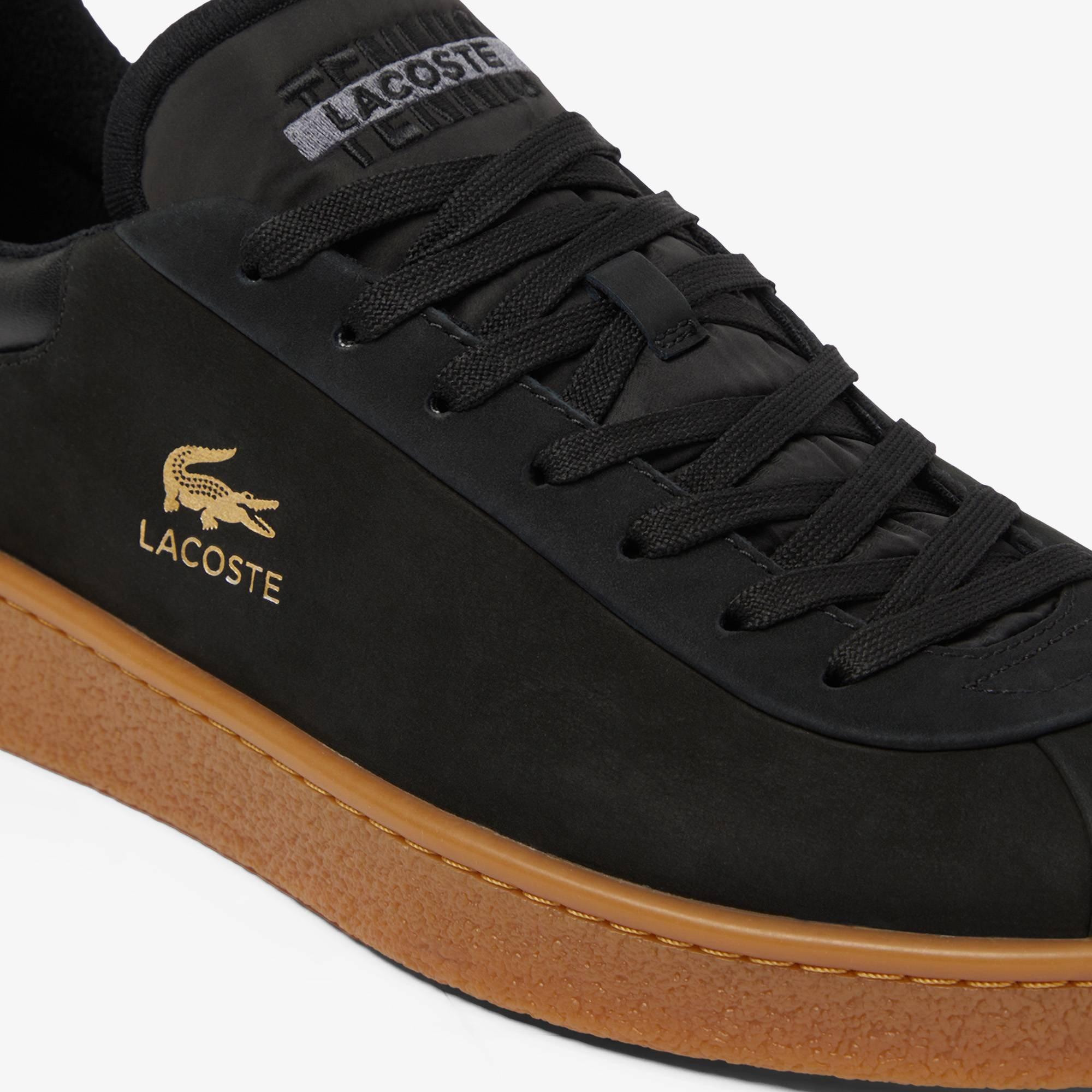 Black/Gum - Lacoste - Men's Baseshot Premium Low-Top Trainers - 4