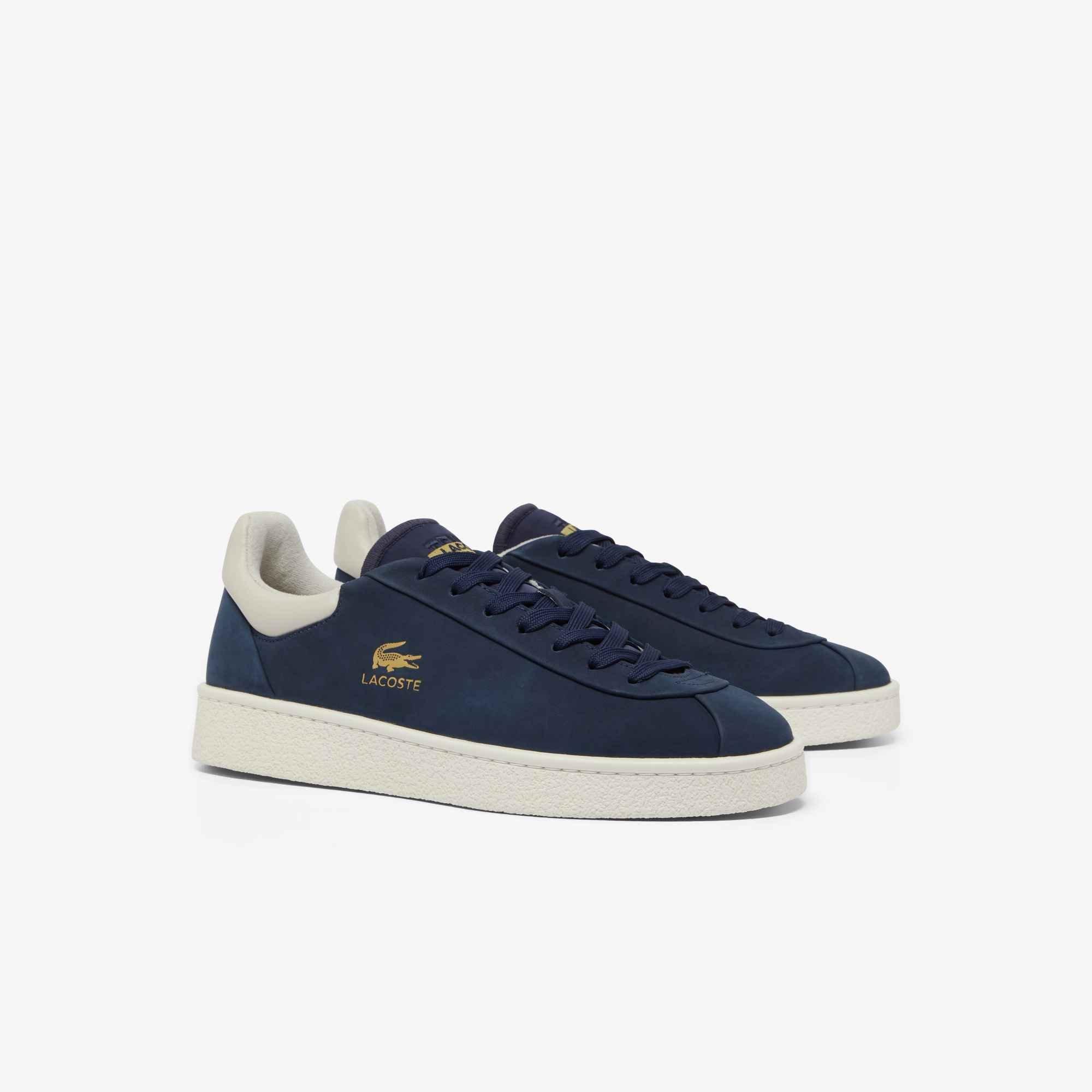 Navy/Gum - Lacoste - Men's Baseshot Premium Low-Top Trainers - 3