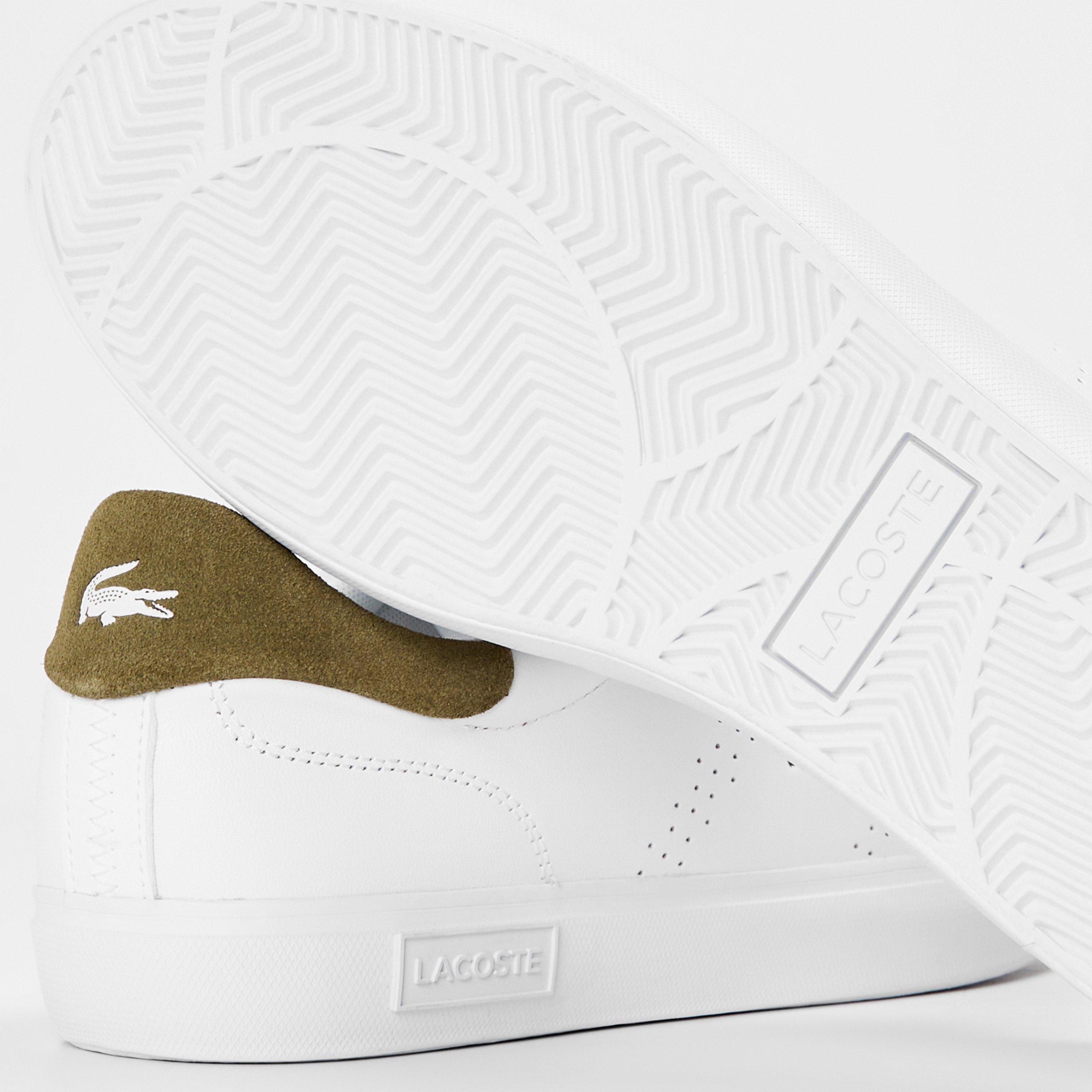 White/Grn 1R5 - Lacoste - Men's PowerCourt Low-Top Trainers - 4
