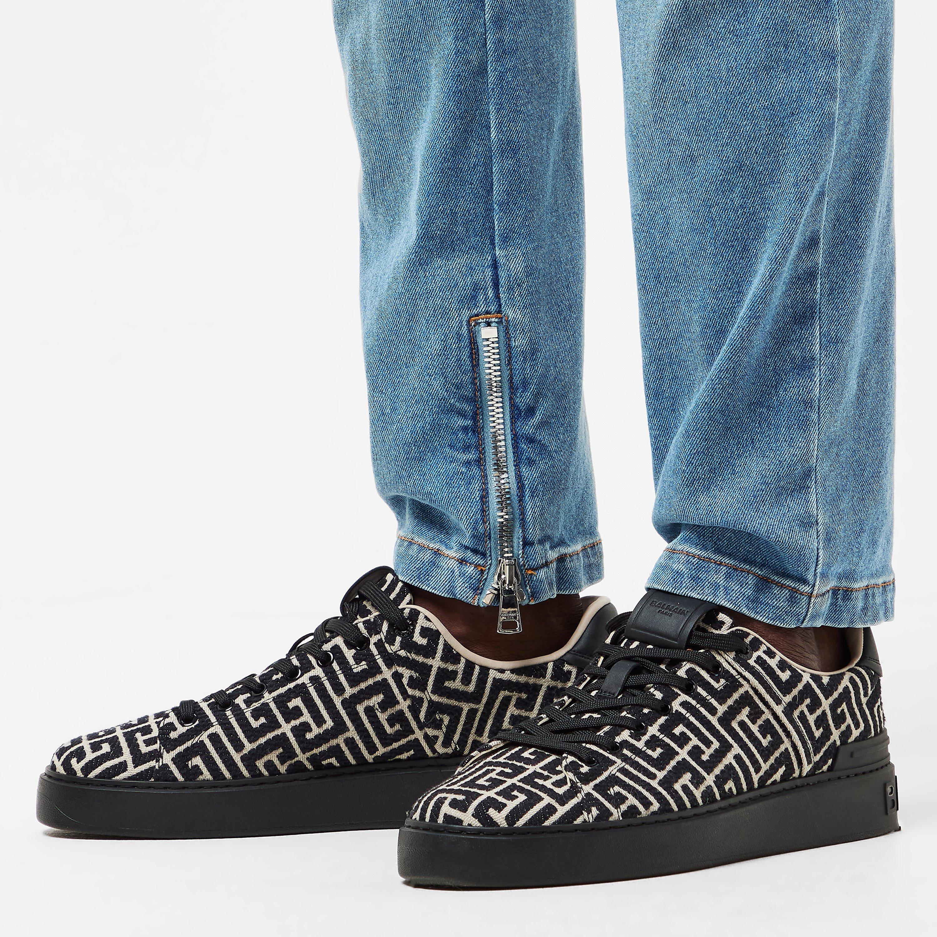 Multi - Balmain - Men's Mono Court Low-Top Trainers - 3