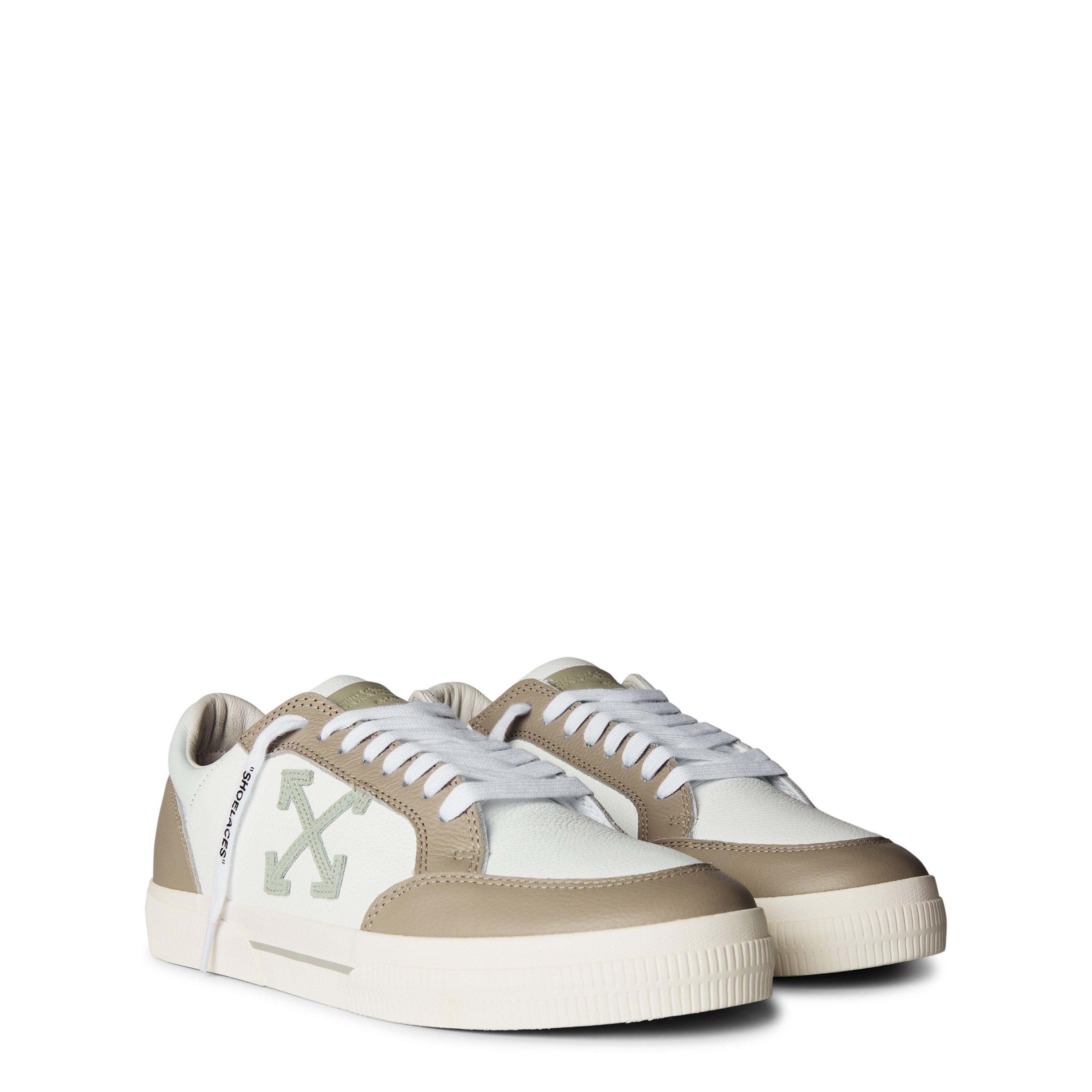 Sage - Off White - Men's Vulcanised Low Top Trainers, Leather - 2