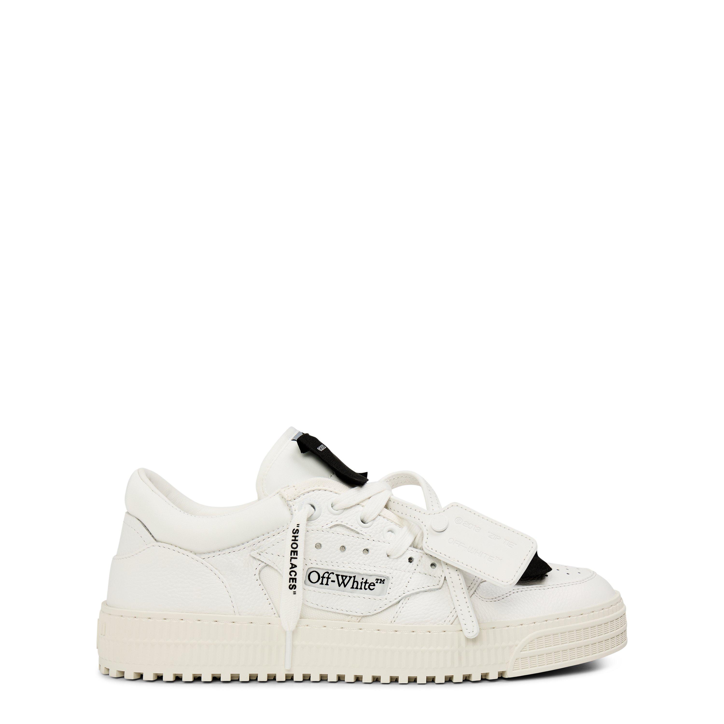White - Off White - Men's 3.0 Court Low Eye-catching Silhouette Trainers - 1