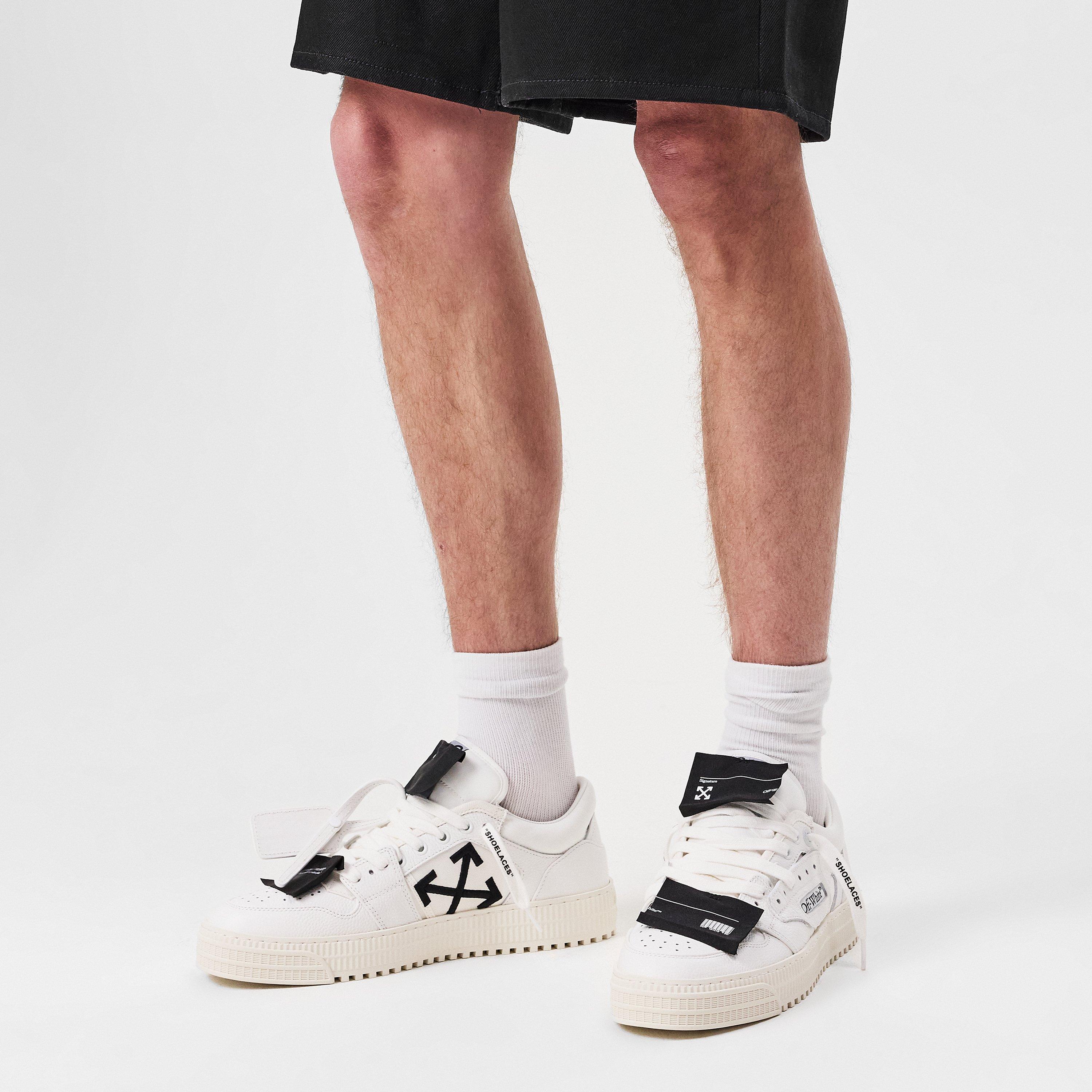 White - Off White - Men's 3.0 Court Low Eye-catching Silhouette Trainers - 2