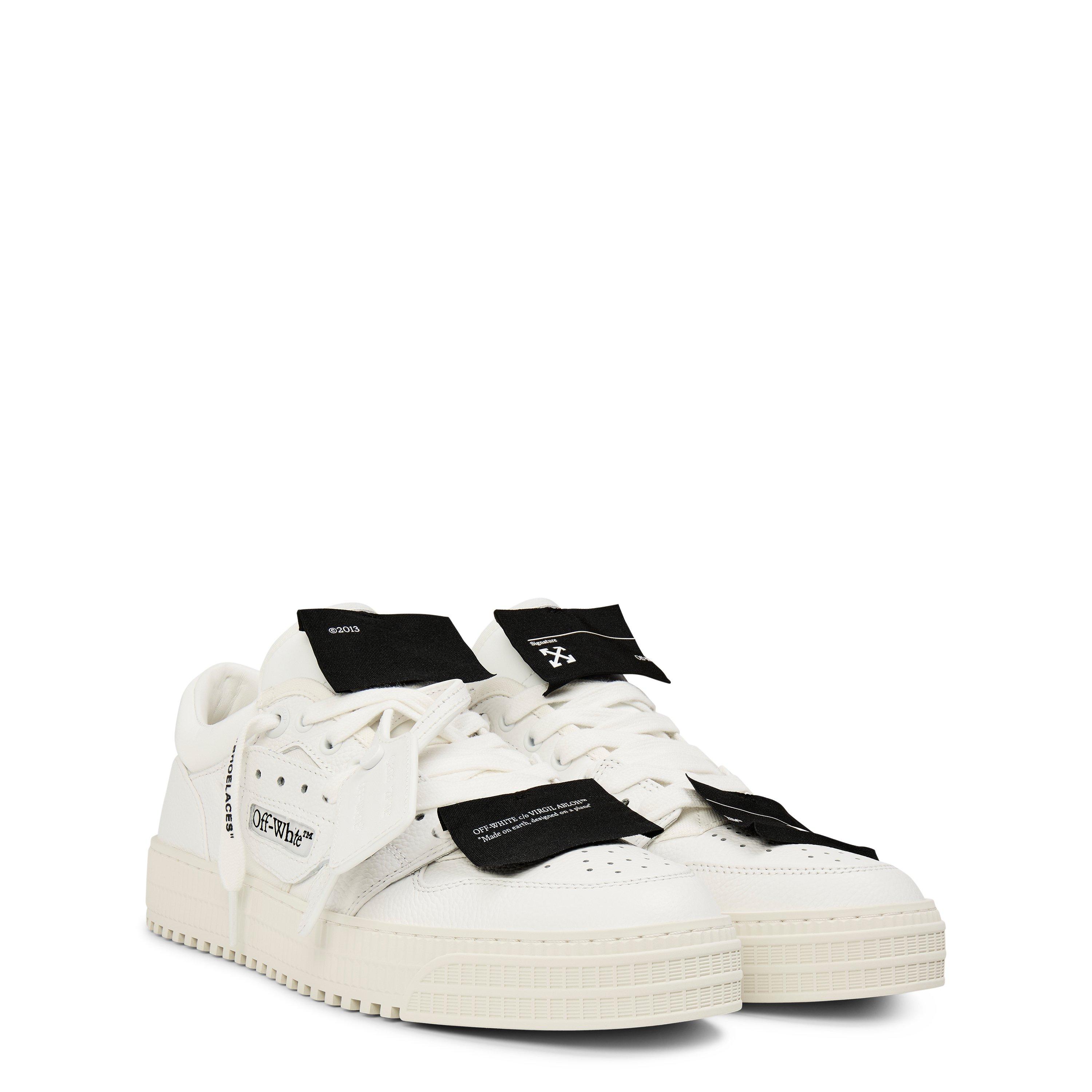 White - Off White - Men's 3.0 Court Low Eye-catching Silhouette Trainers - 4