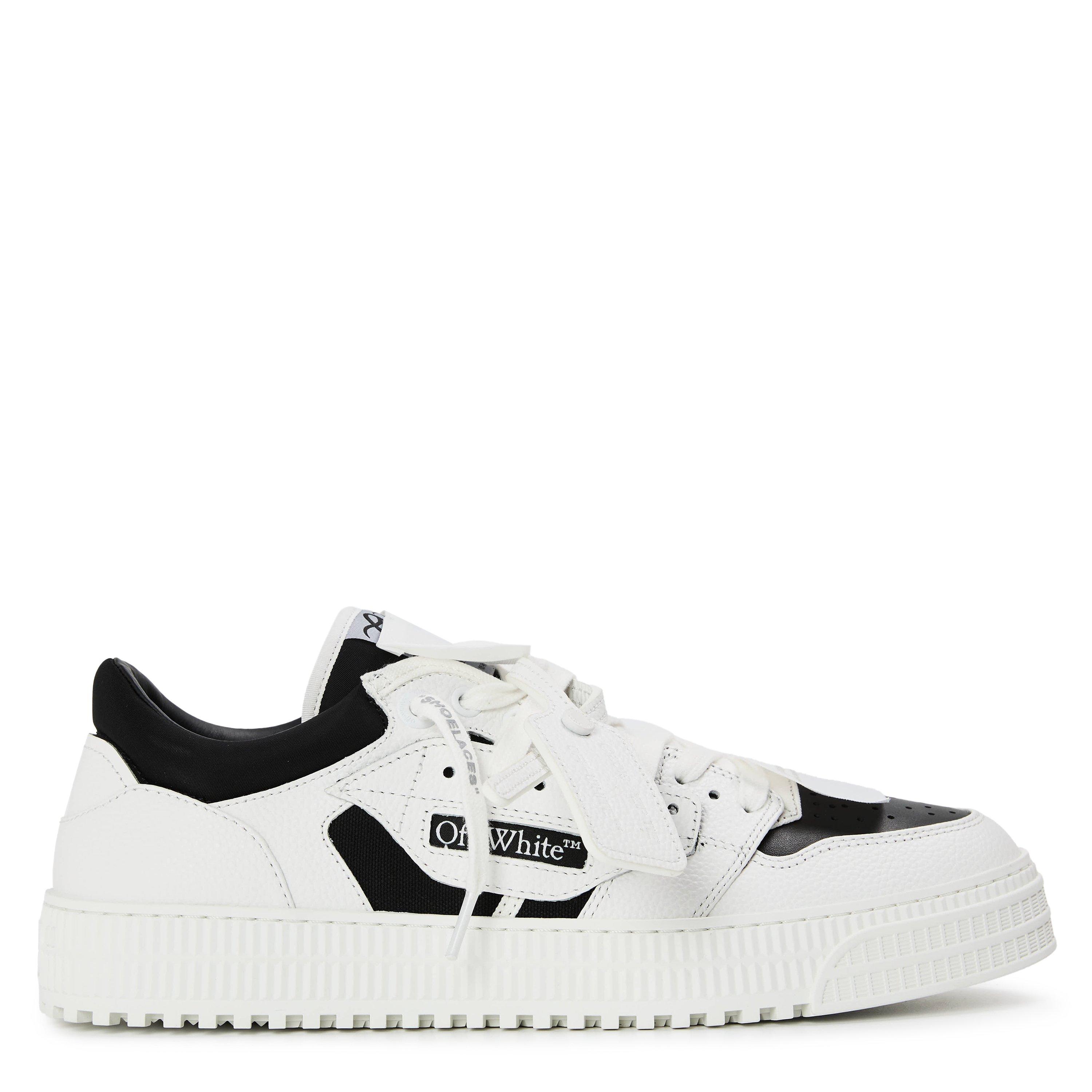 Off White Men's 3.0 Court Low Eye-catching Silhouette Trainers - White/Black - Size 9 (43)