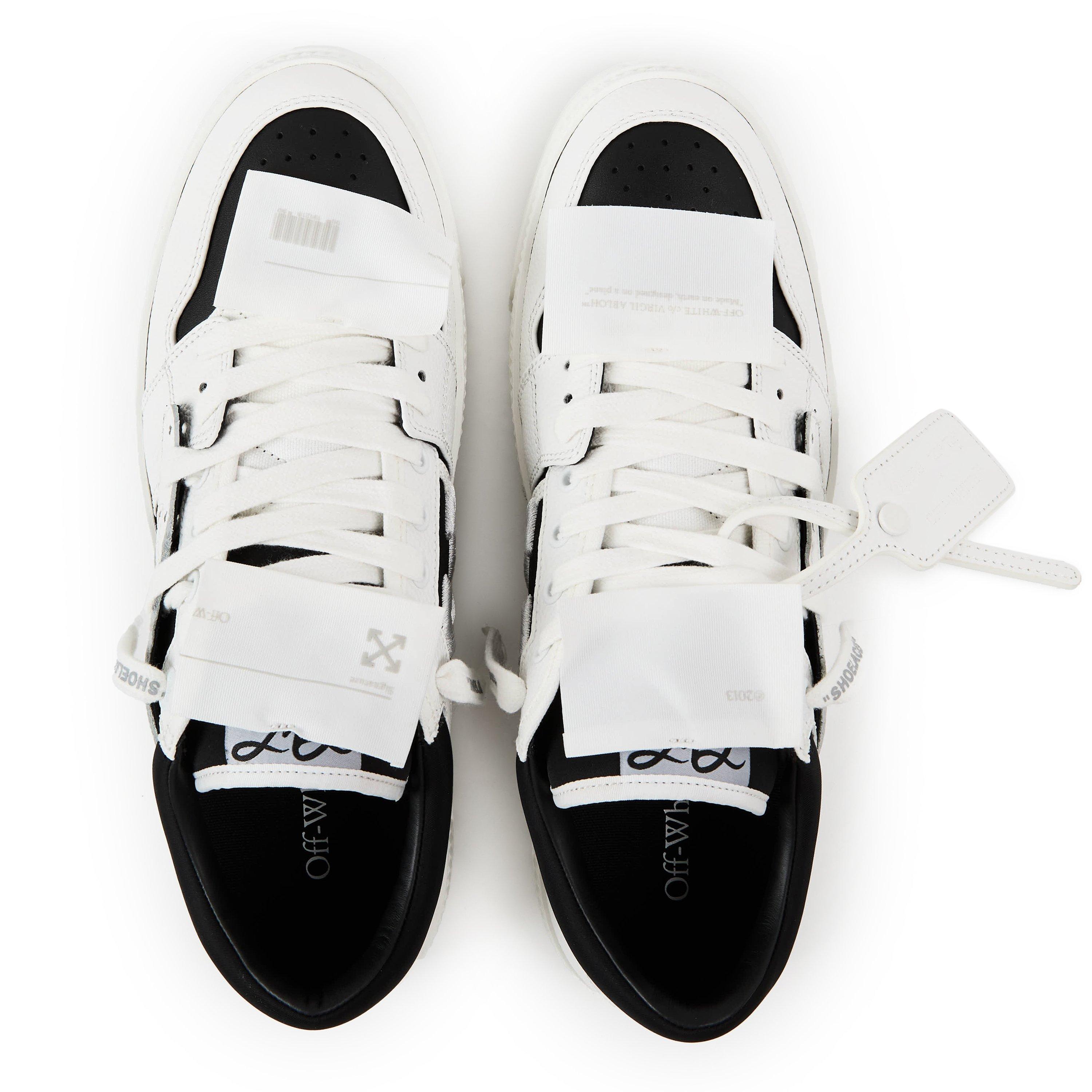 White/Black - Off White - Men's 3.0 Court Low Eye-catching Silhouette Trainers - 4