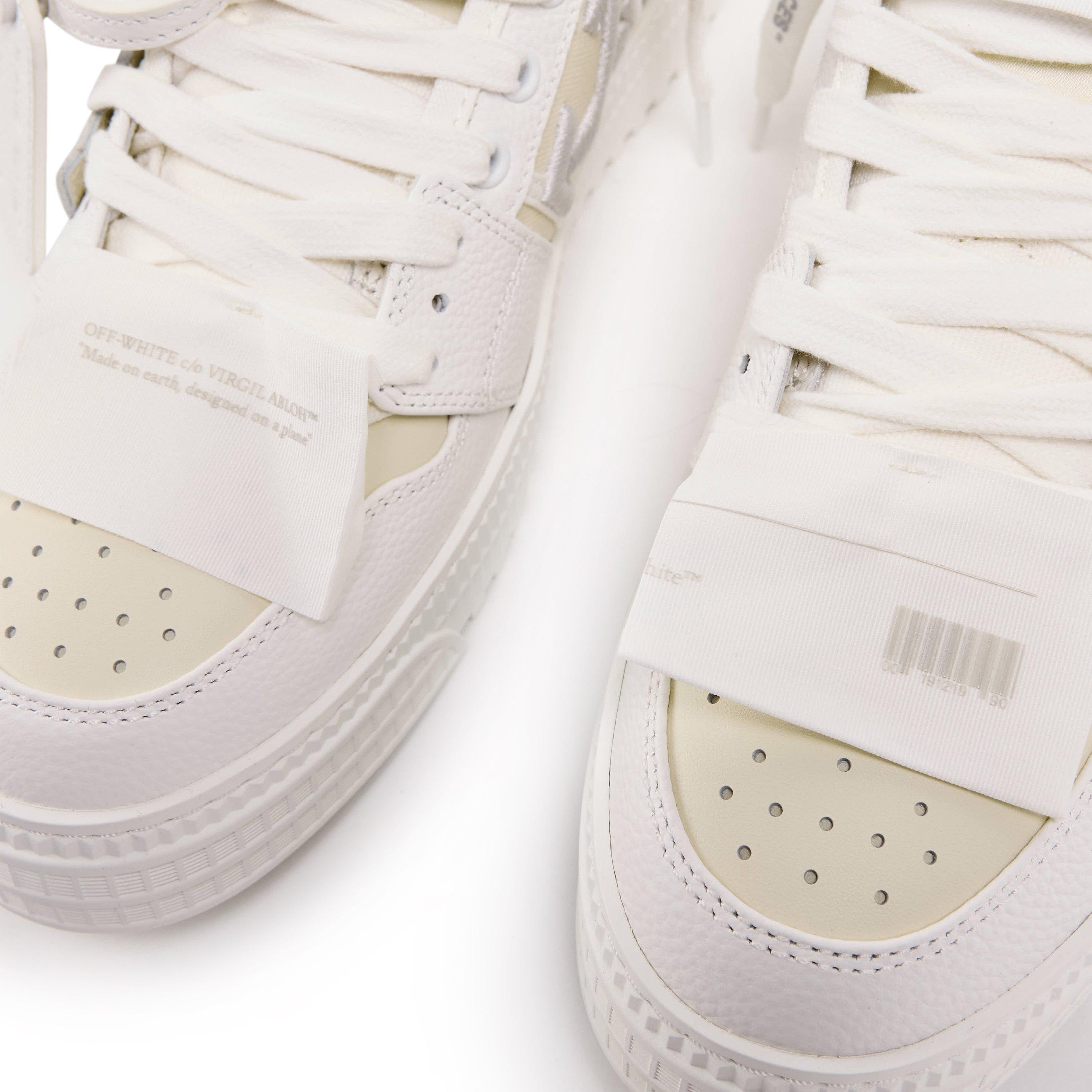 White/Ivory - Off White - Men's 3.0 Court Low Eye-catching Silhouette Trainers - 3