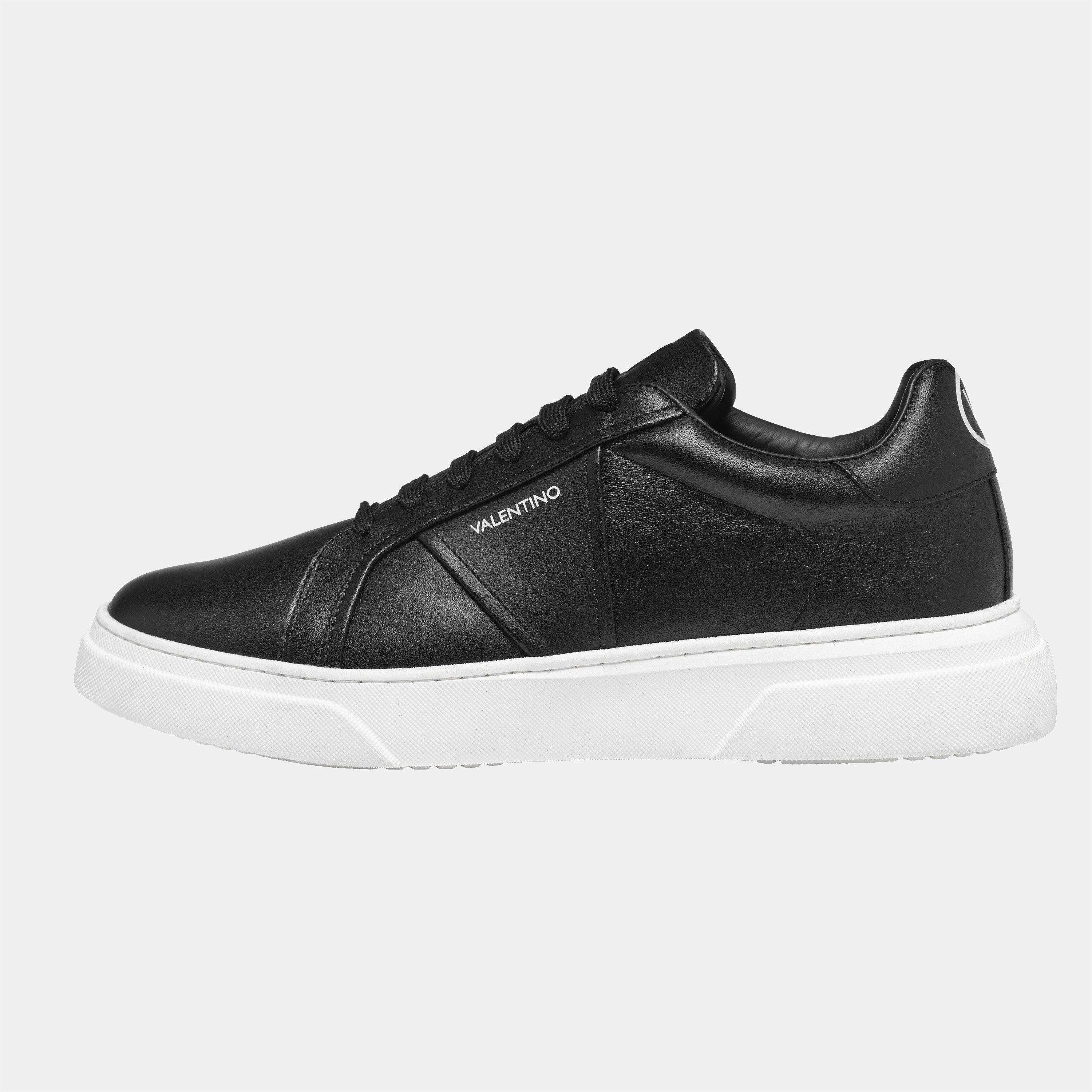 550 Black - Valentino - Men's Stunny Leather Low-Top Trainers - 7