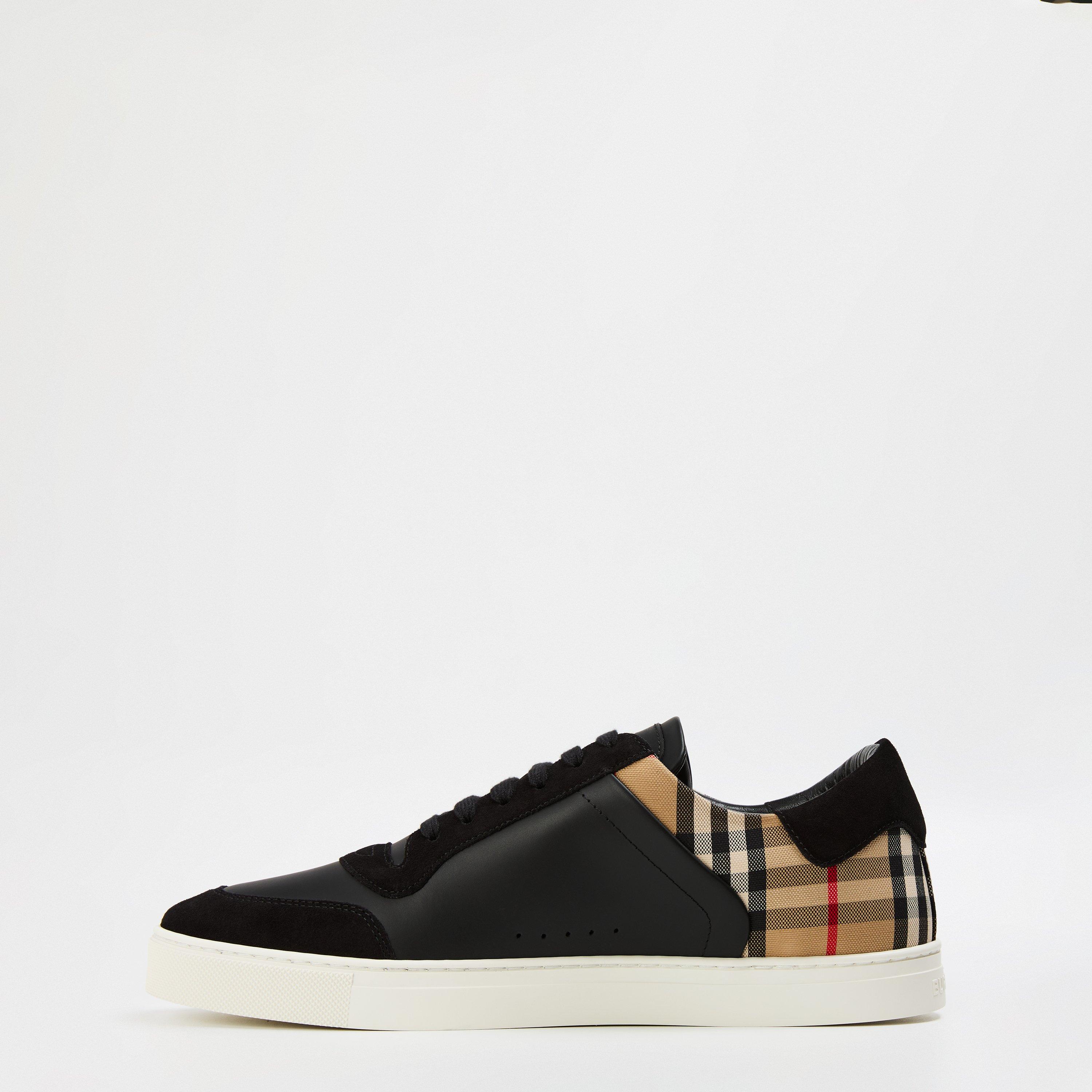 Black - Burberry - Check Sneakers - 2