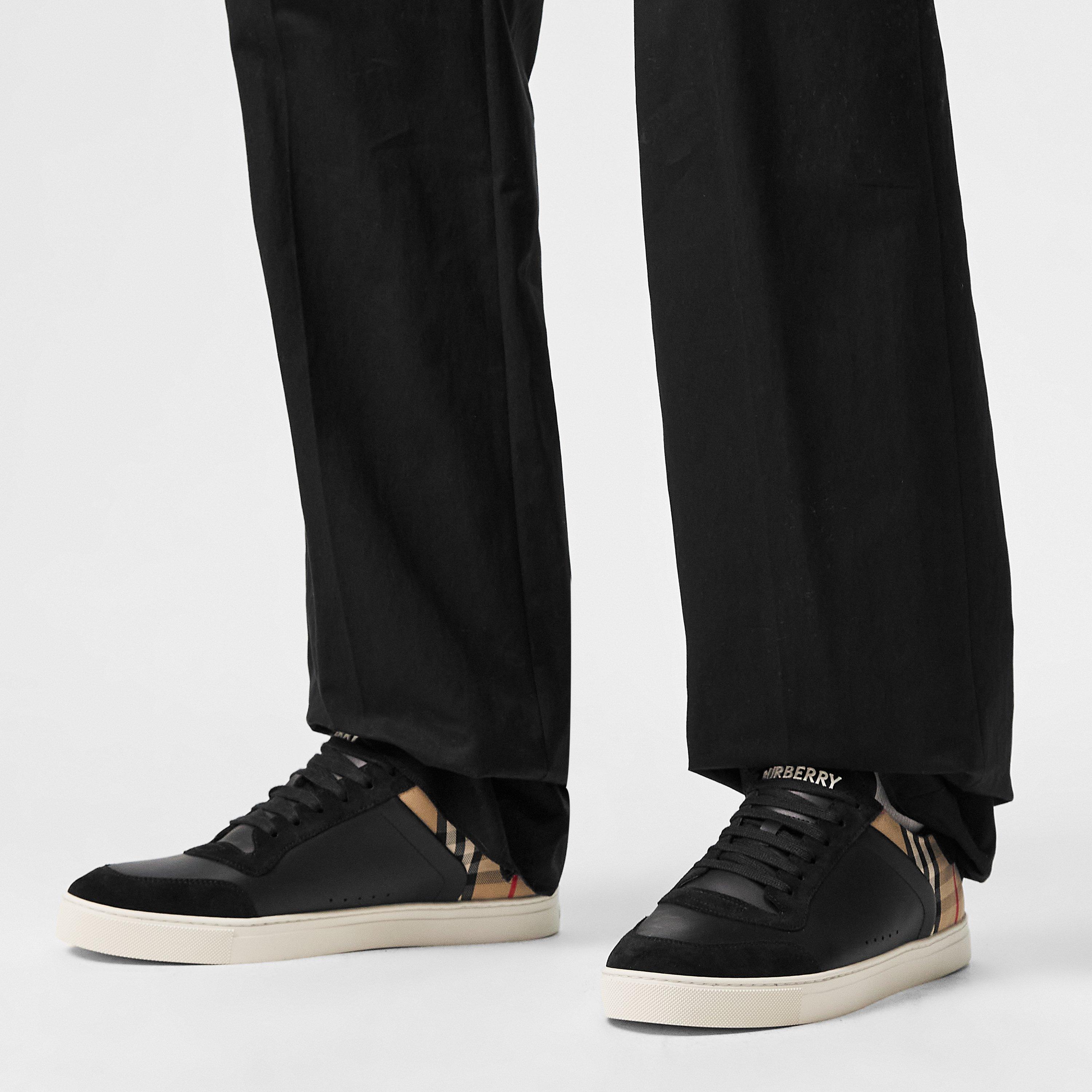 Black - Burberry - Check Sneakers - 3