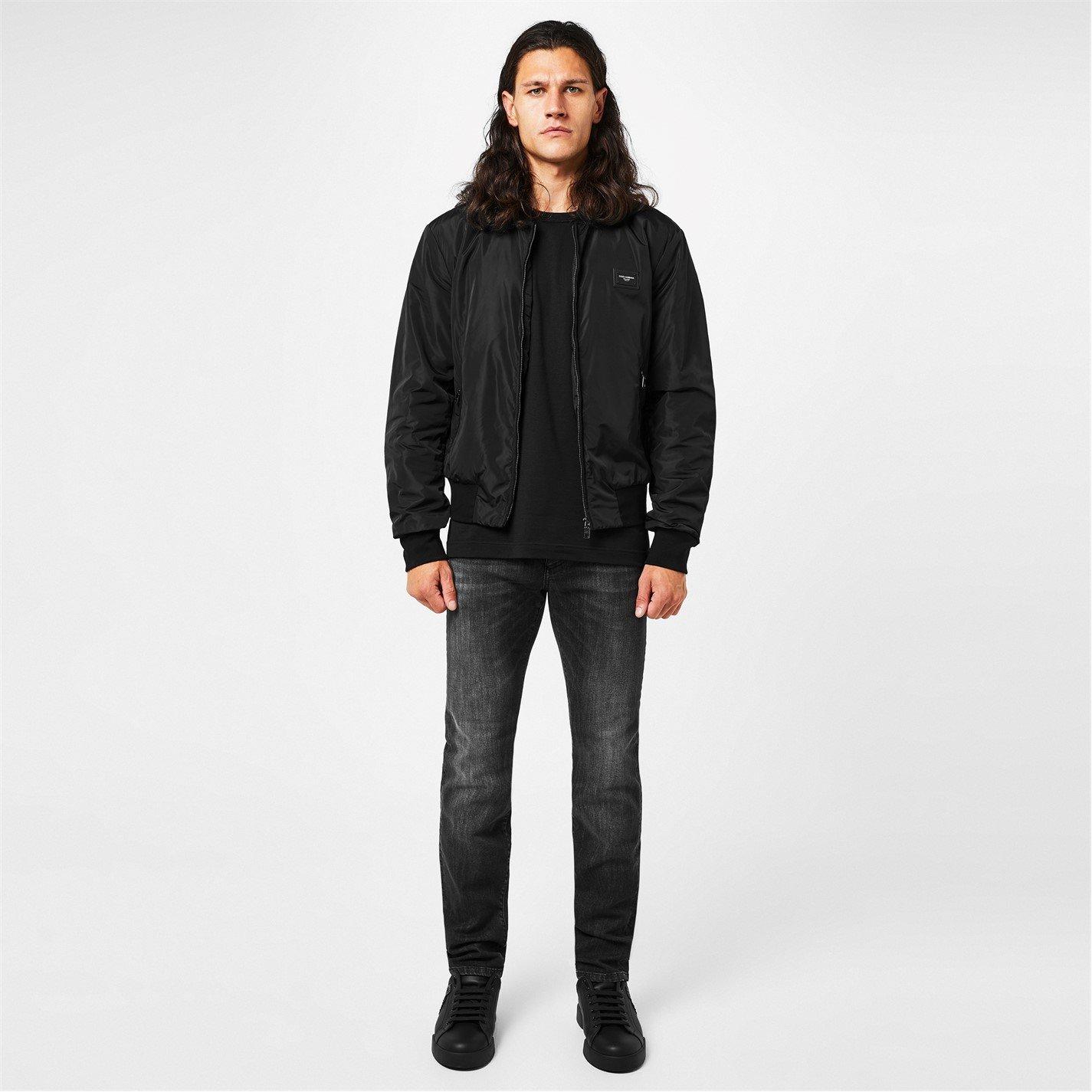 Black/Silver - Dolce and Gabbana - Men's Crown Leather Portofino Trainers - 6