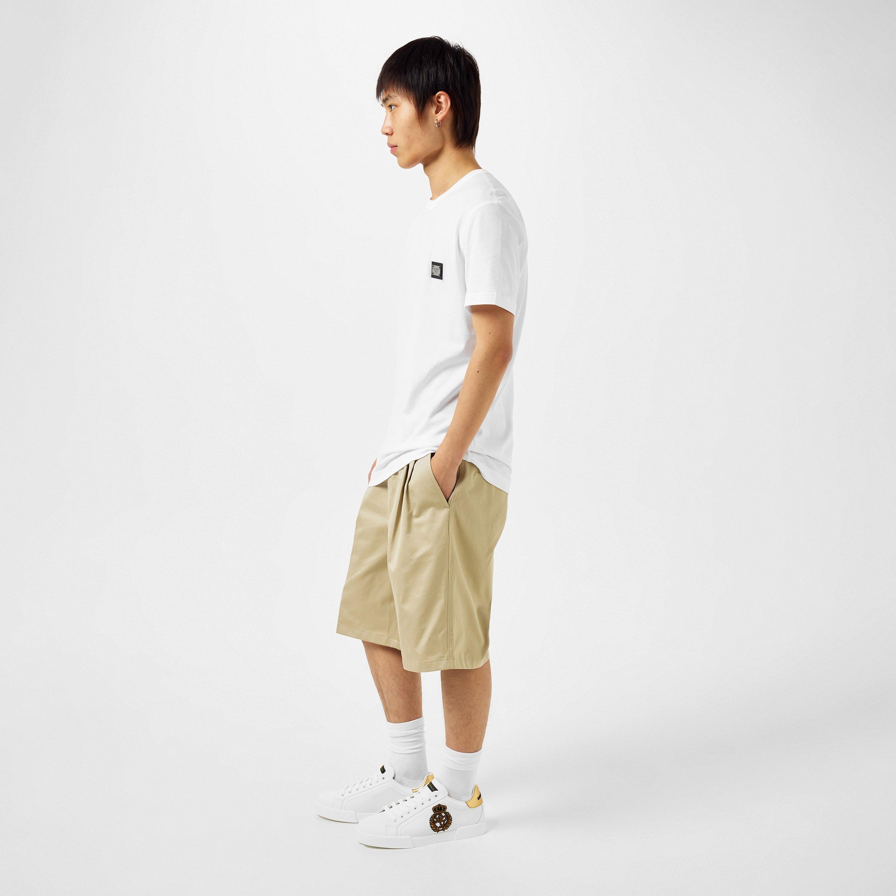 White/Gold - Dolce and Gabbana - Men's Crown Leather Portofino Trainers - 6