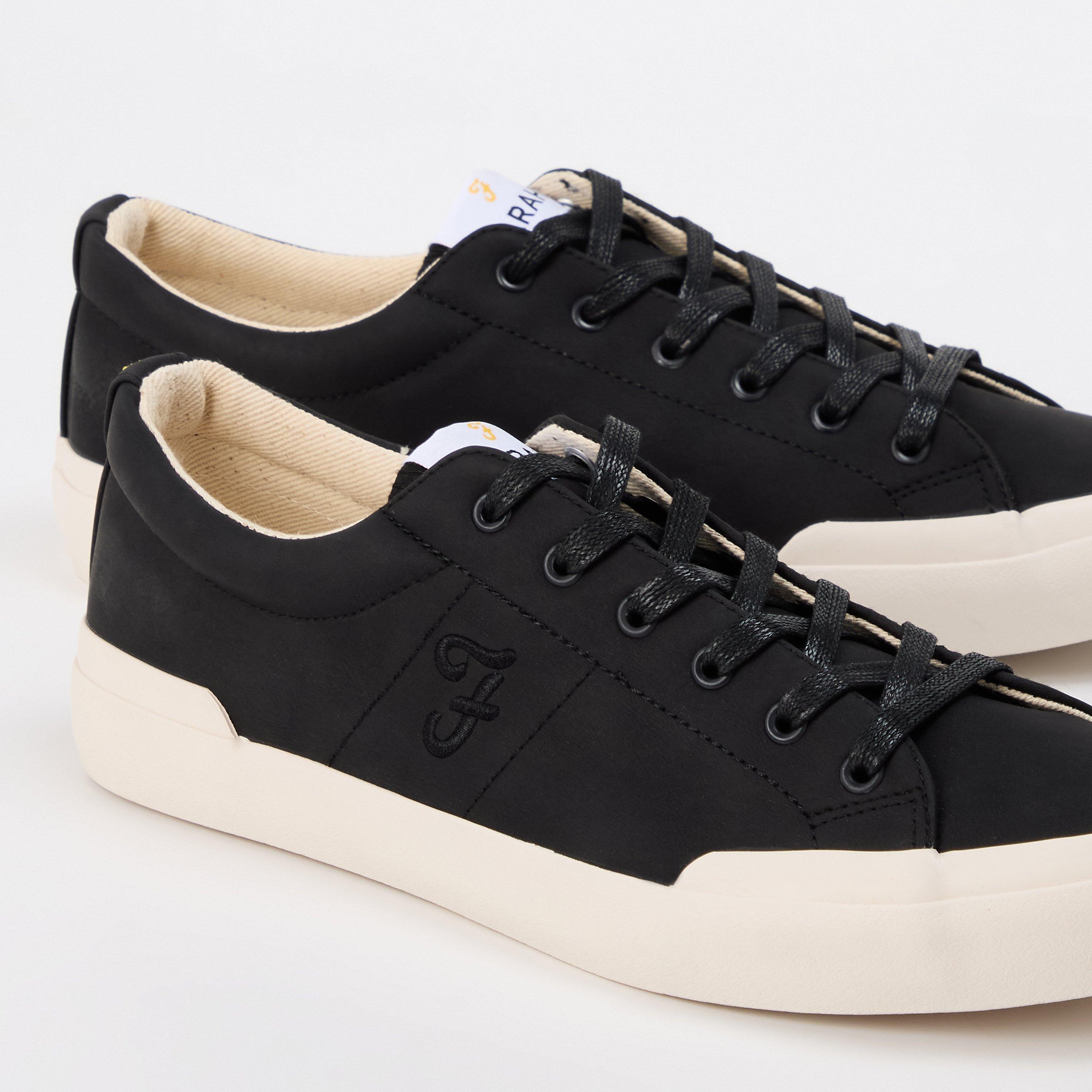 Schwarz/Weiß - Farah - Dallas Vulcanised Low-Top Trainers - 4