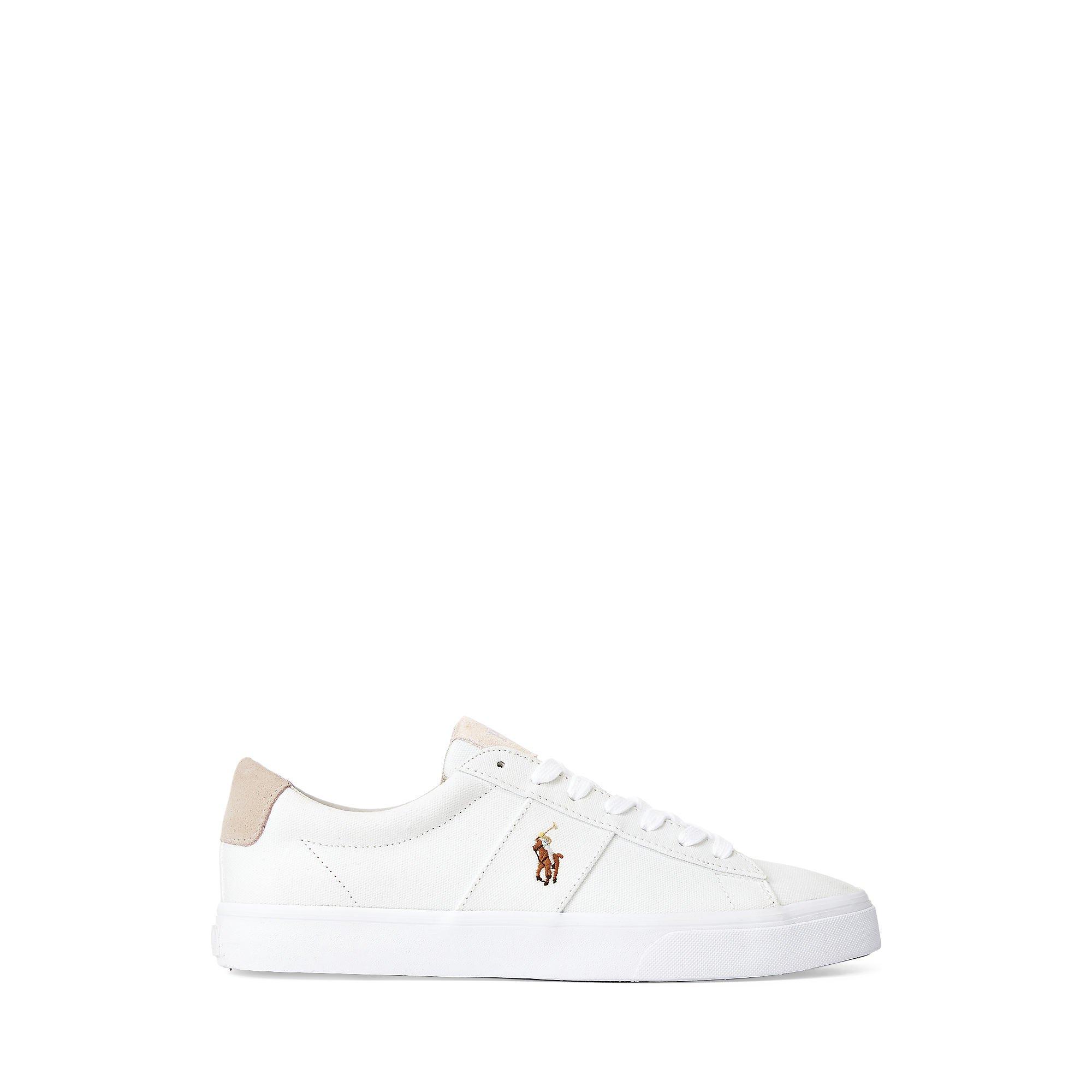 White 2WCF - Polo Ralph Lauren - Men's Sayer Canvas Low-Top Trainers - 1