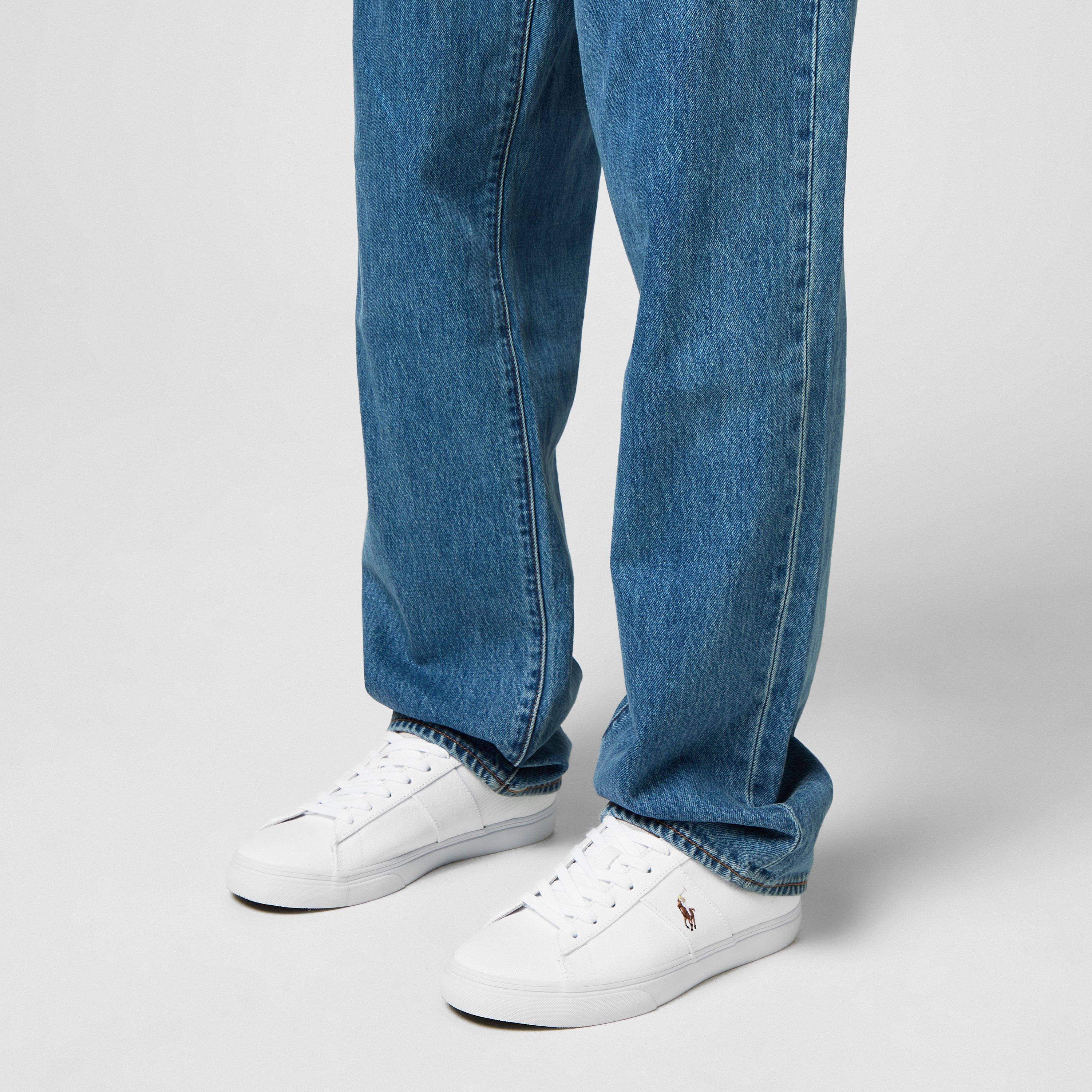 White 2WCF - Polo Ralph Lauren - Men's Sayer Canvas Low-Top Trainers - 2