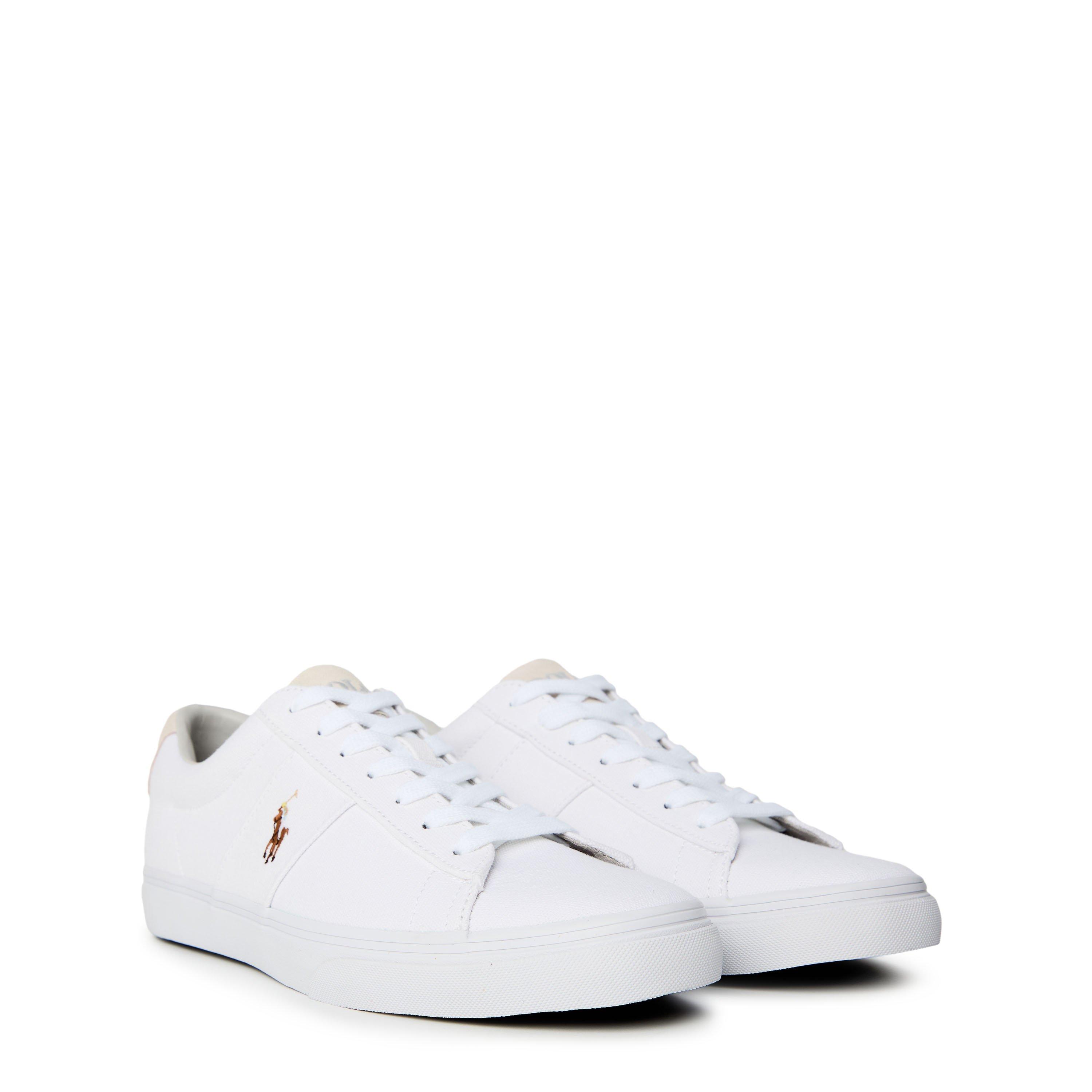 White 2WCF - Polo Ralph Lauren - Men's Sayer Canvas Low-Top Trainers - 4