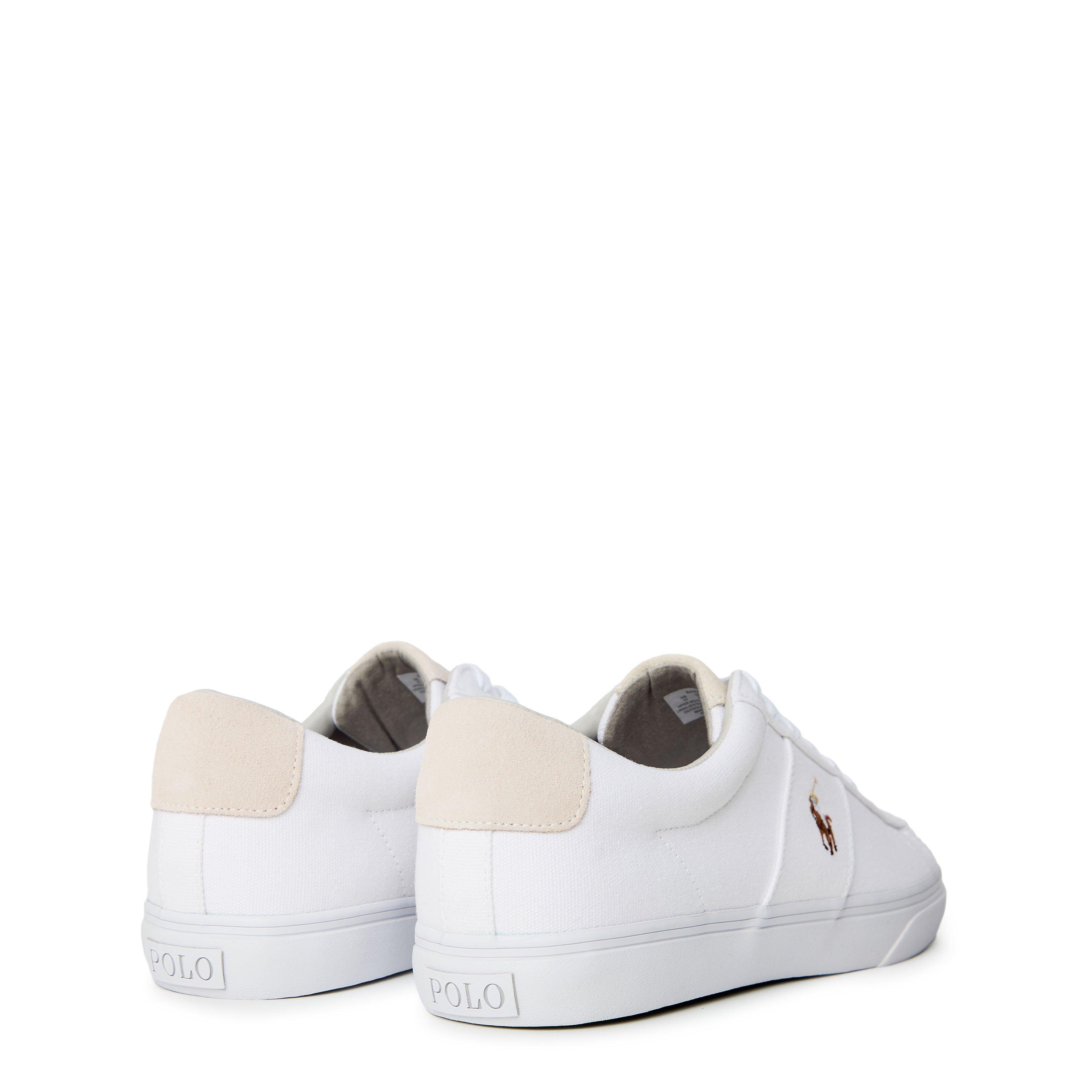 White 2WCF - Polo Ralph Lauren - Men's Sayer Canvas Low-Top Trainers - 5