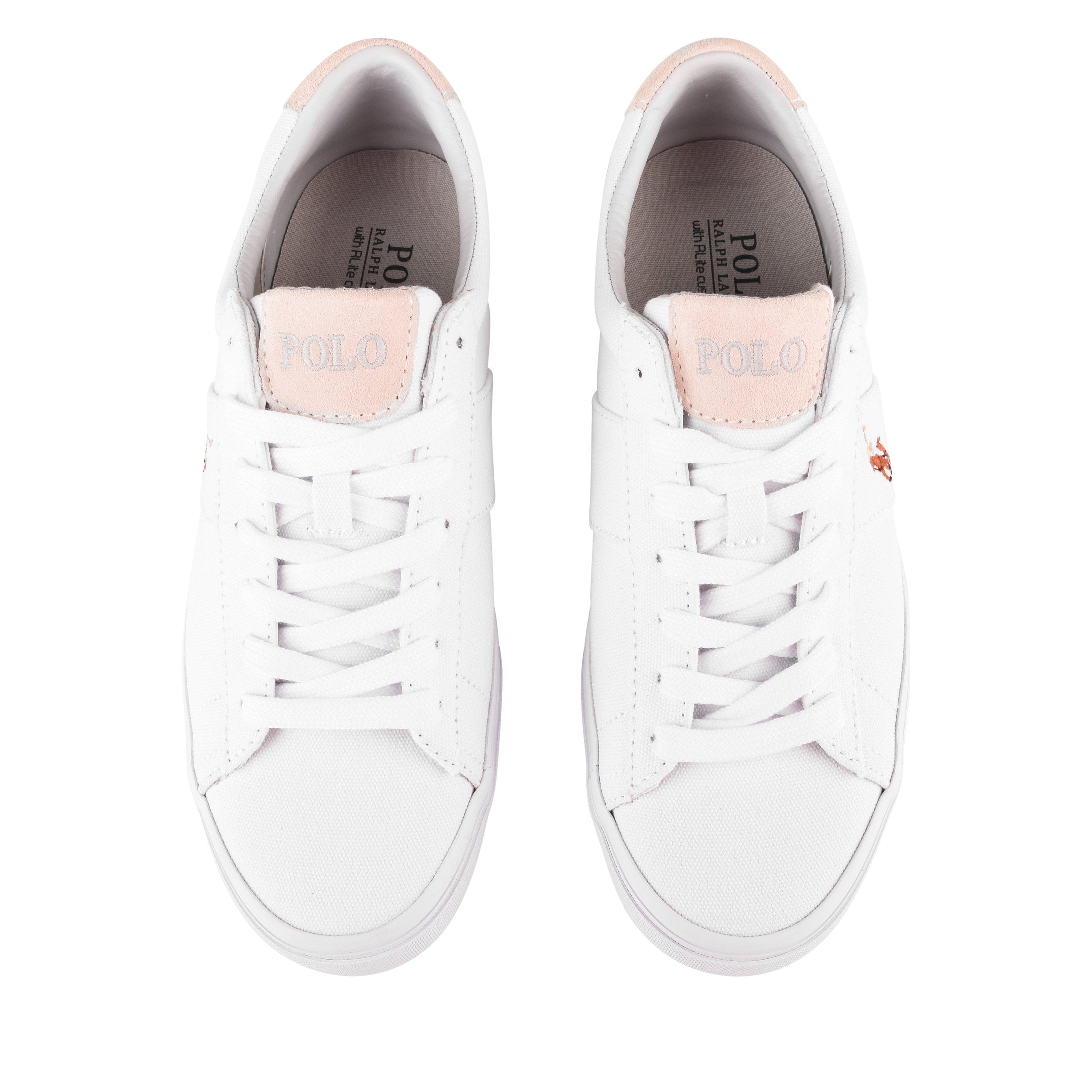 White 2WCF - Polo Ralph Lauren - Men's Sayer Canvas Low-Top Trainers - 6