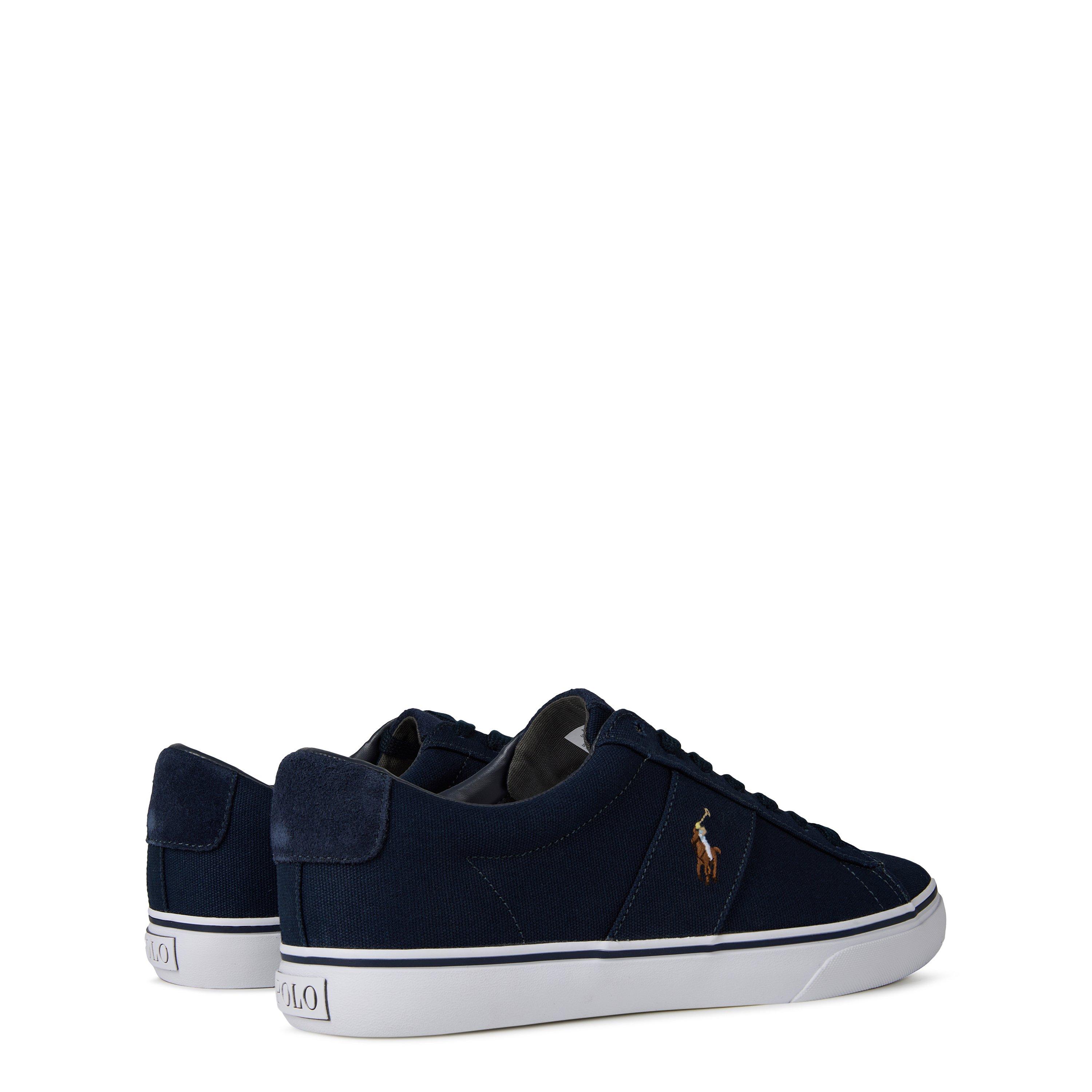 Navy 002 - Polo Ralph Lauren - Men's Sayer Canvas Low-Top Trainers - 4