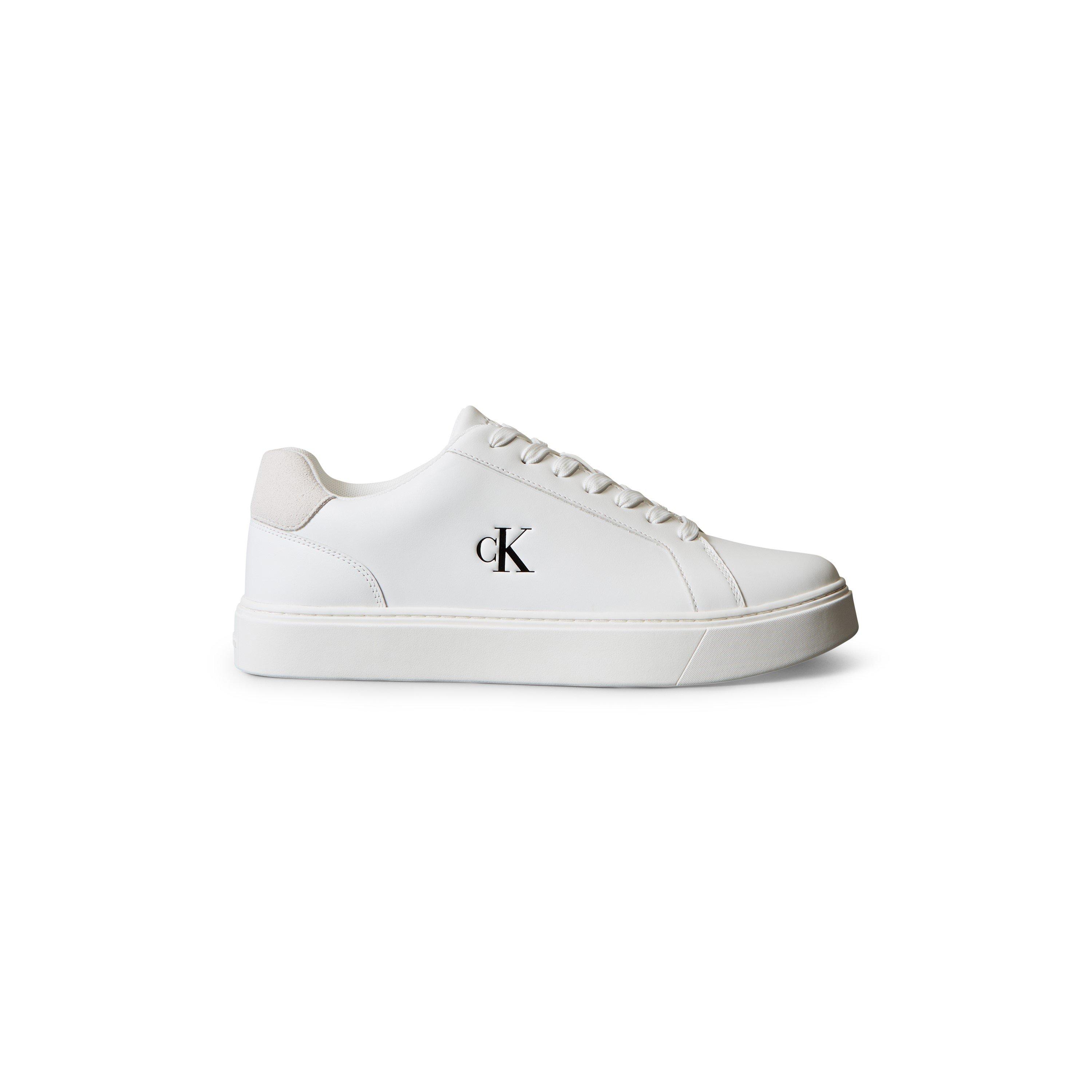 Calvin Klein Men's Leather Classic Cup Low-Top Trainers - White/White - Size 7 (41)