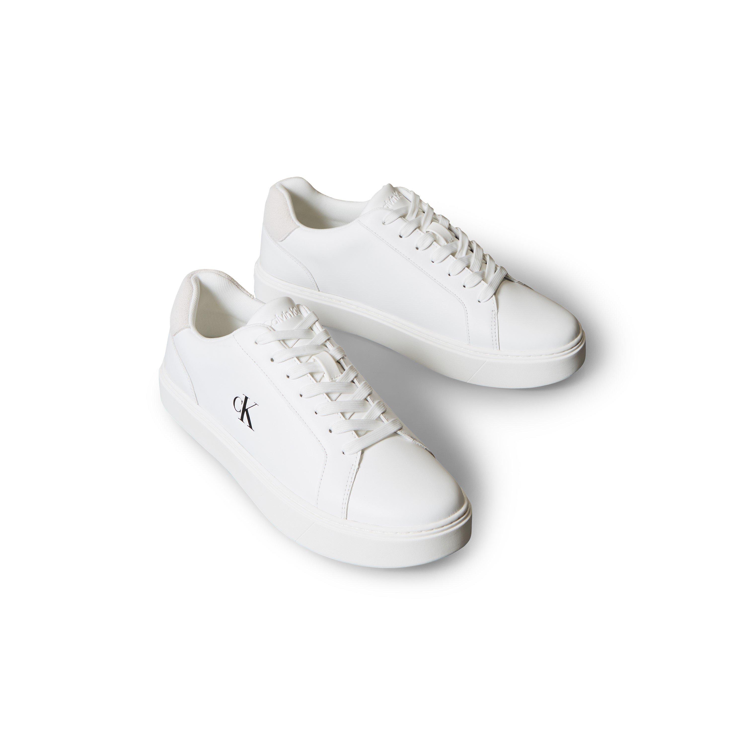 White/White - Calvin Klein - Men's Leather Classic Cup Low-Top Trainers - 2