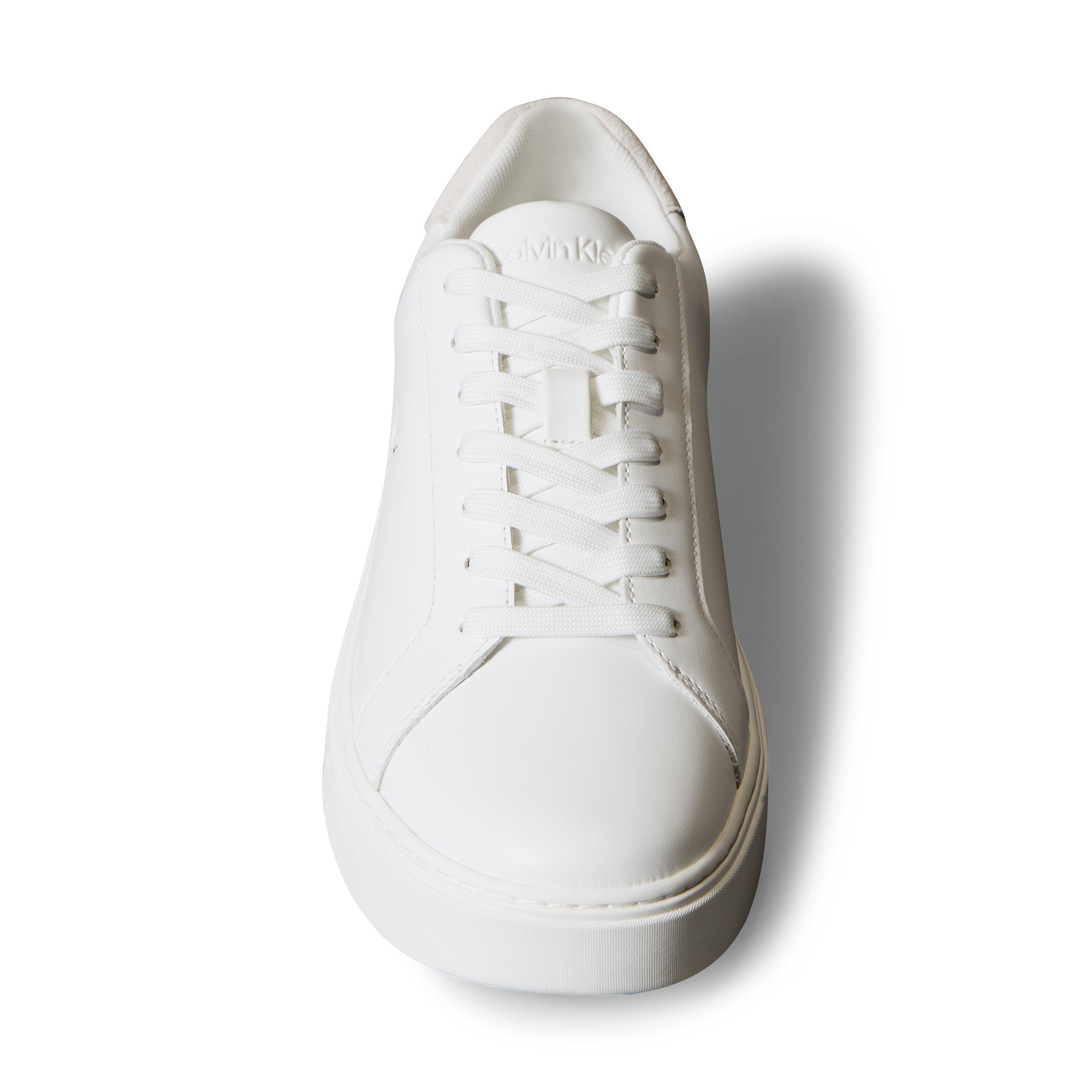 White/White - Calvin Klein - Men's Leather Classic Cup Low-Top Trainers - 4