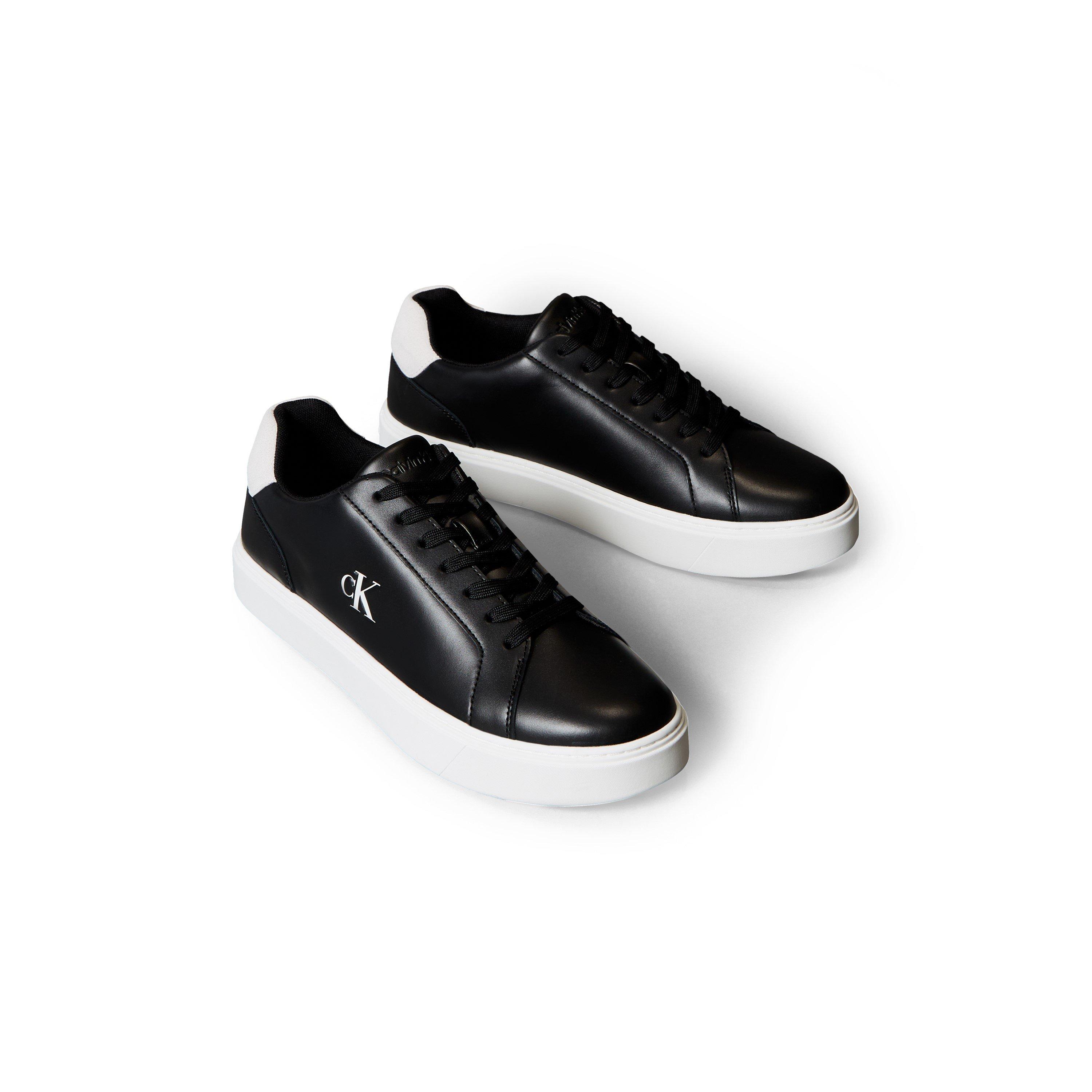 Black/White - Calvin Klein - Men's Leather Classic Cup Low-Top Trainers - 2