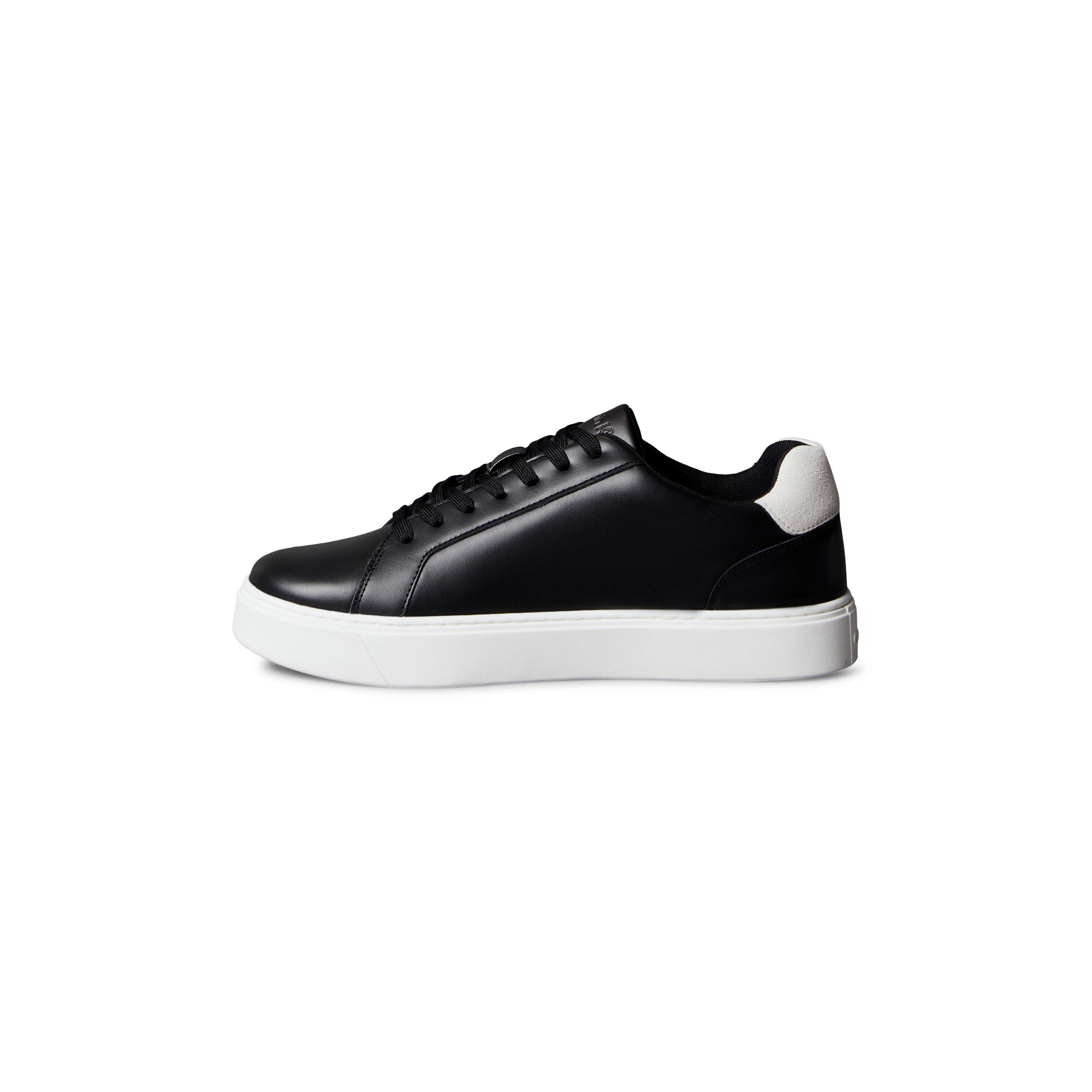 Black/White - Calvin Klein - Men's Leather Classic Cup Low-Top Trainers - 5