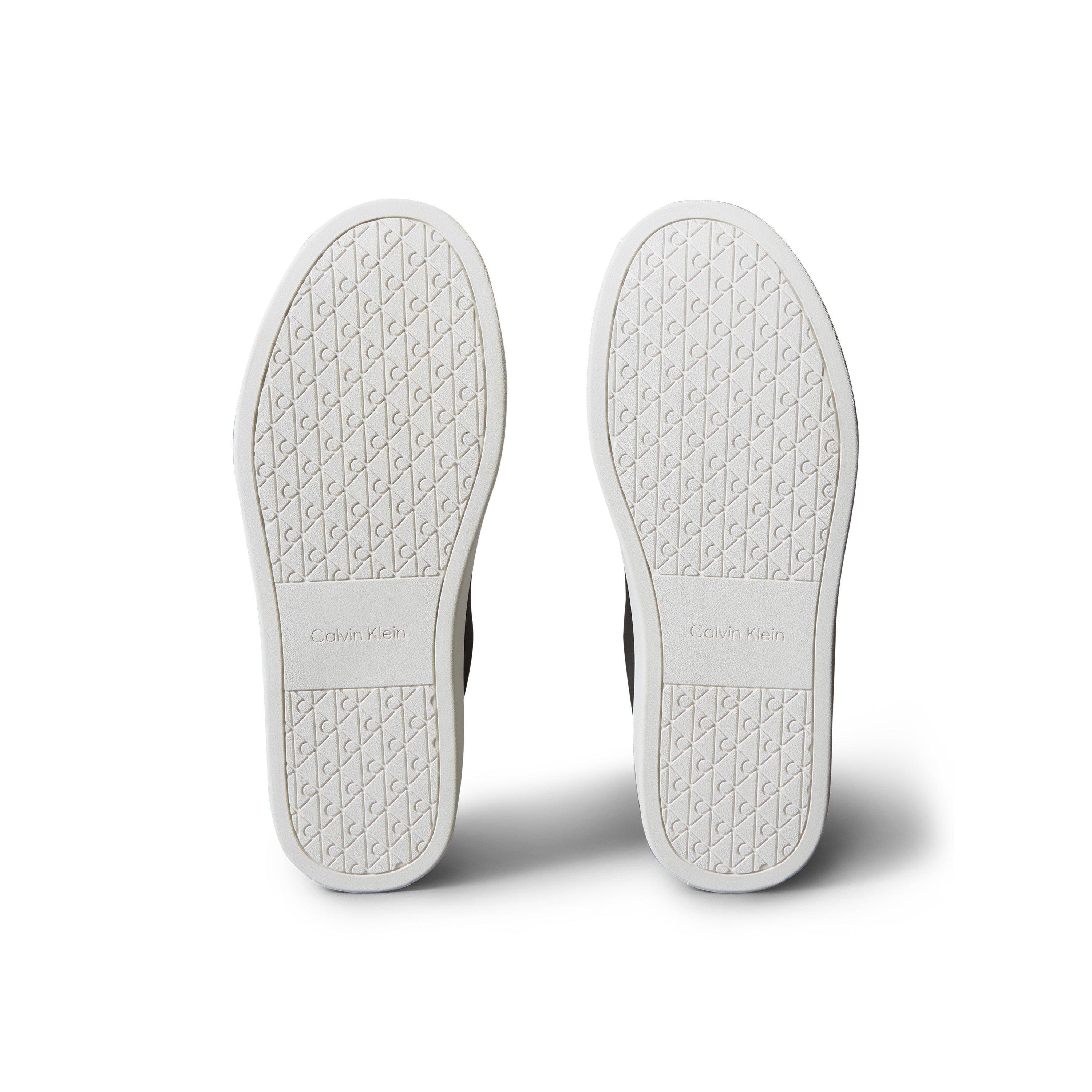 Black/White - Calvin Klein - Men's Leather Classic Cup Low-Top Trainers - 6