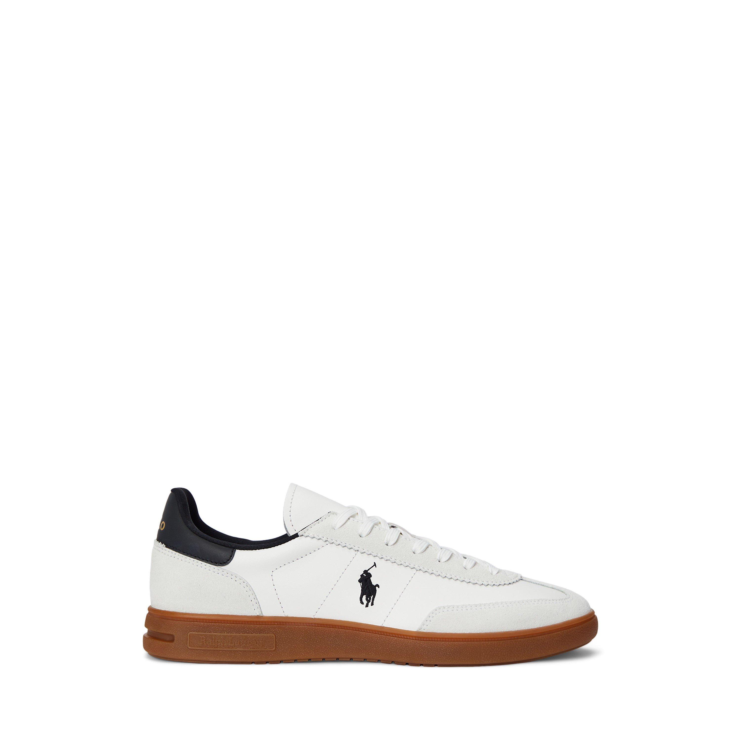 Polo Ralph Lauren Men's Bedford Low-Top Trainers - White/Black - Size 12 (46)