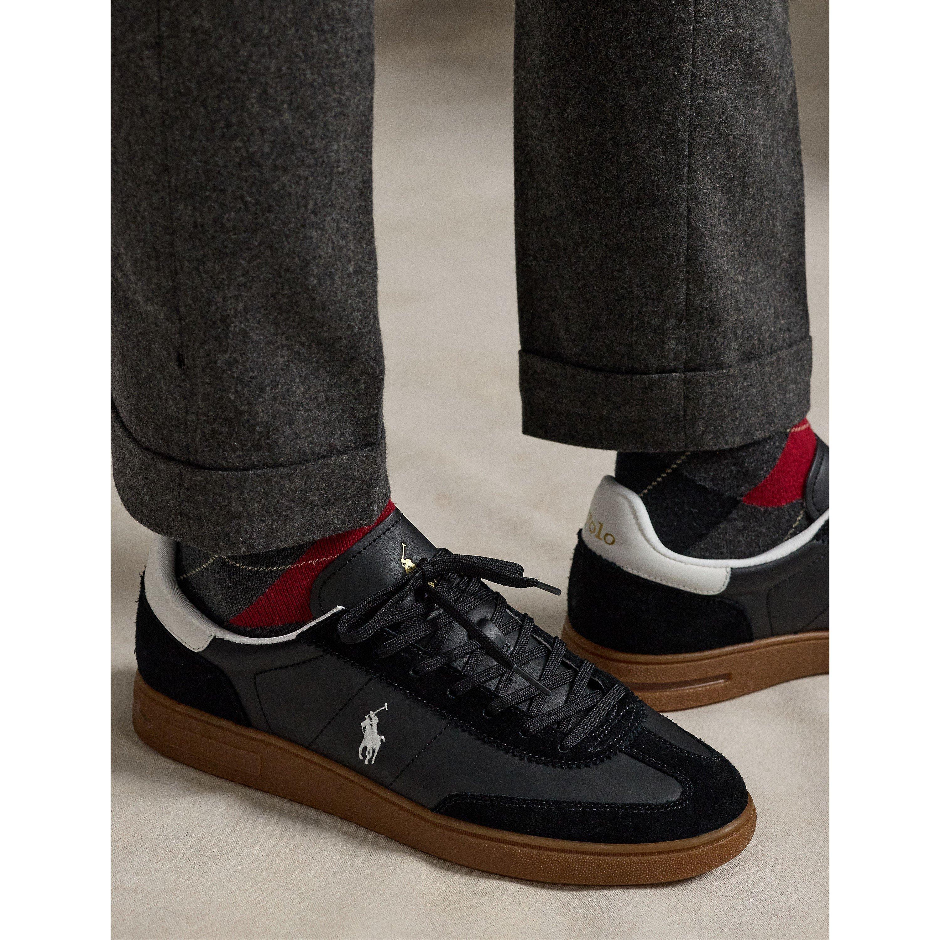 Black/White - Polo Ralph Lauren - Men's Bedford Low-Top Trainers - 3