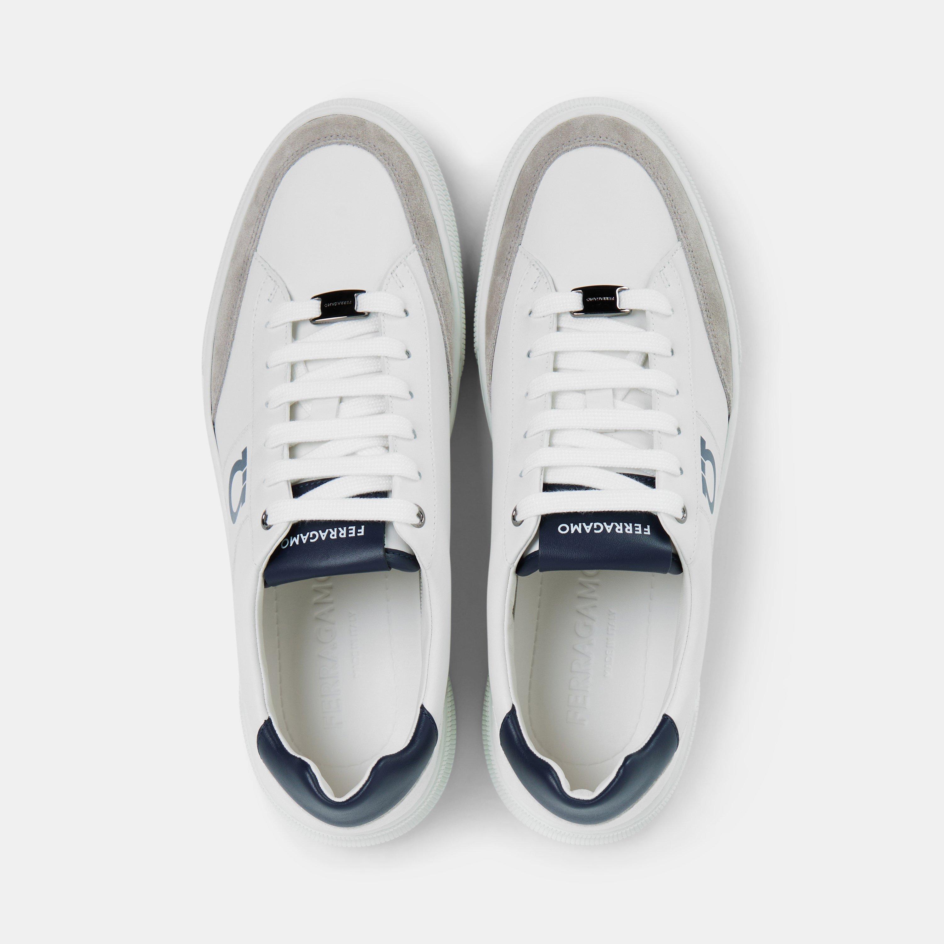 Cement - Ferragamo - Mens Alaska Low-Top Trainers - 5