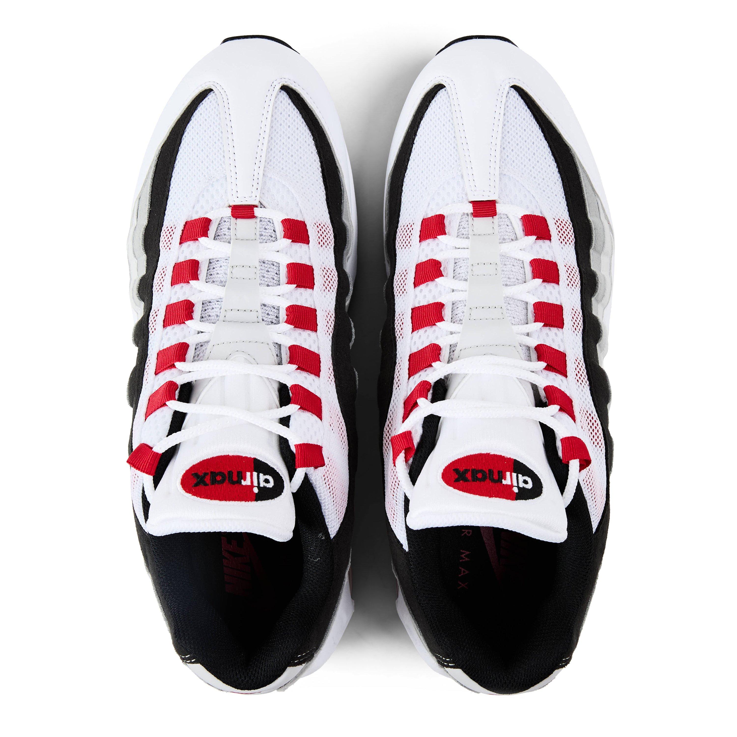 White/Comet Red - Nike - Men's Air Max 95 BB Low-Top Trainers - 4
