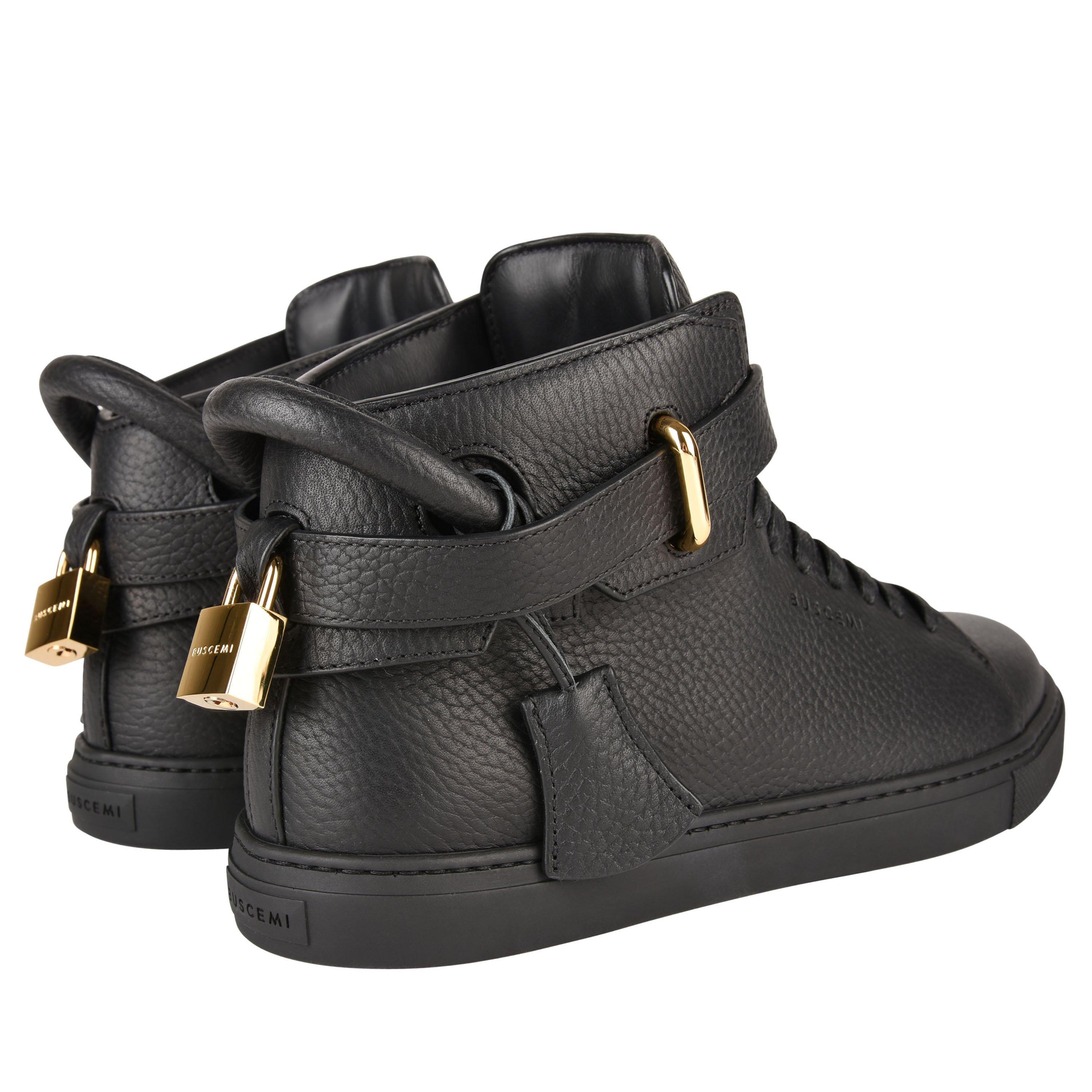 Black 009 - Buscemi - 100mm High Top Trainers - 4