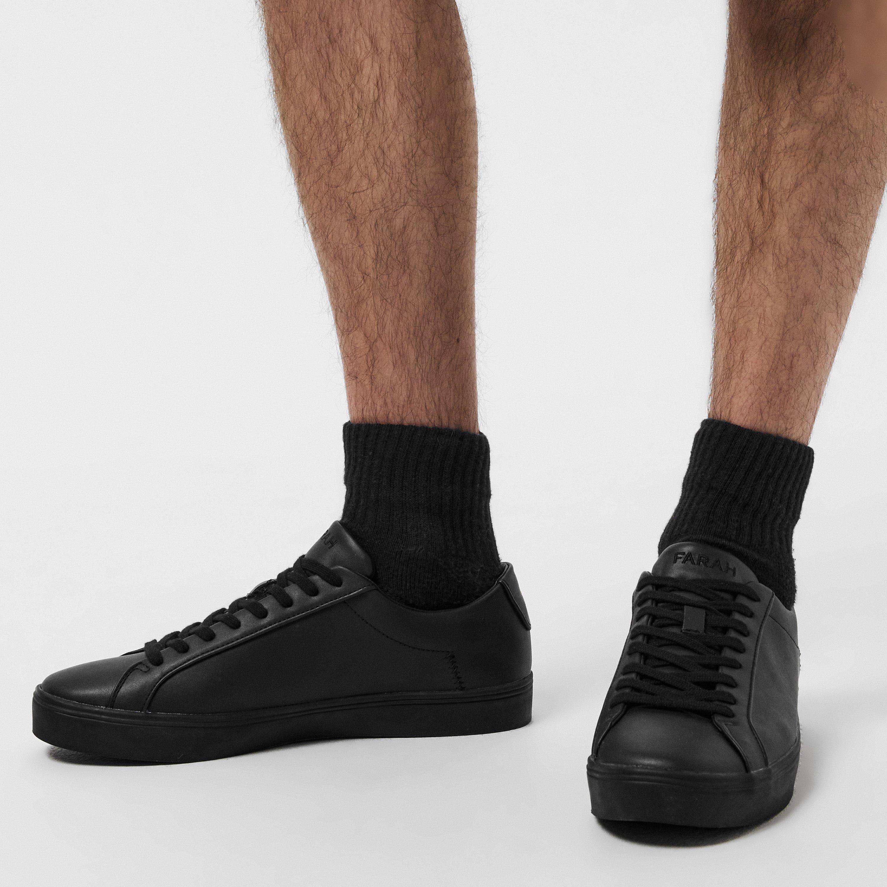 Zwart Mono - Farah - Rigby Cupsole Low Trainers Mens - 3