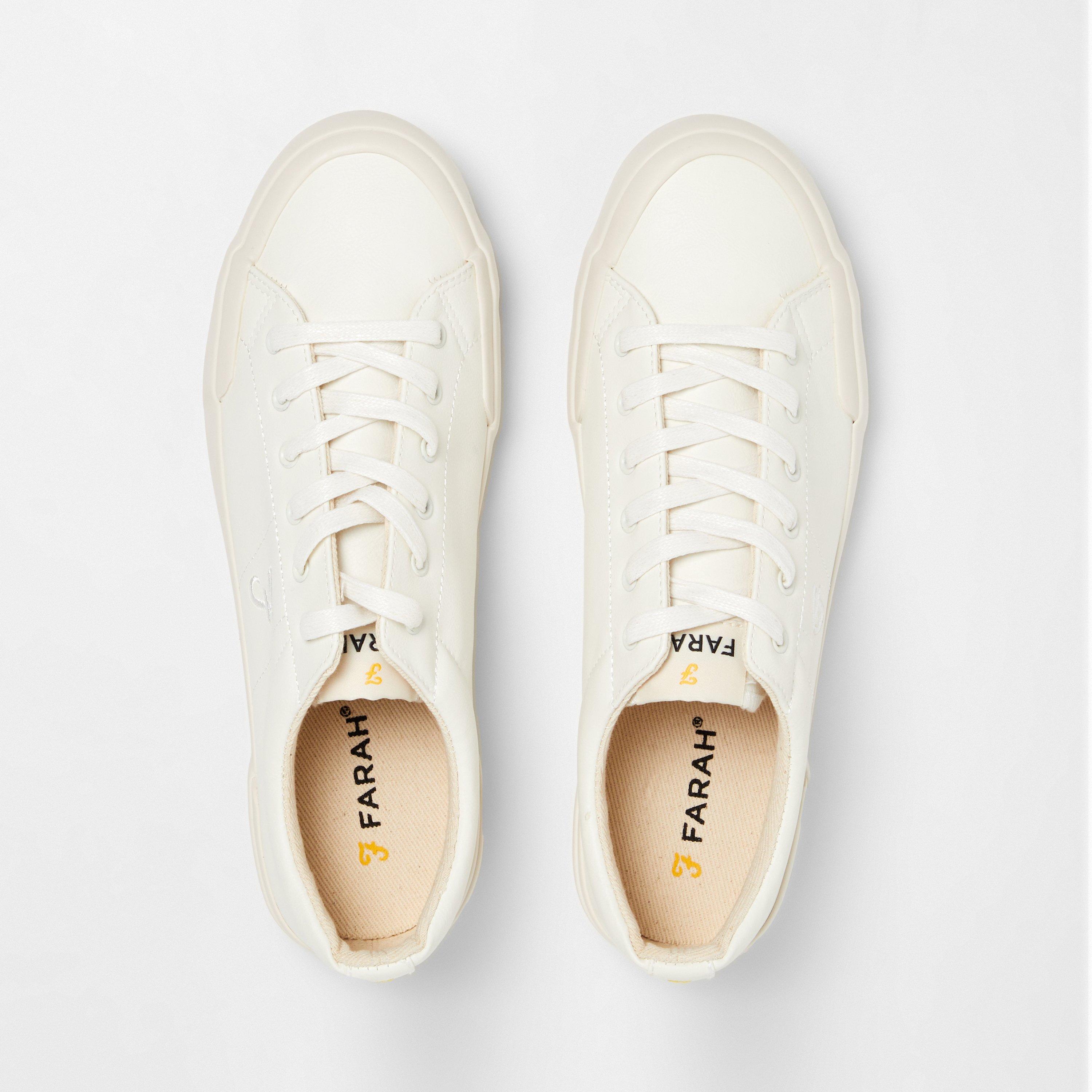 Blanc - Farah - Men's Dallas Vulcanised Low-Top Trainers - 4