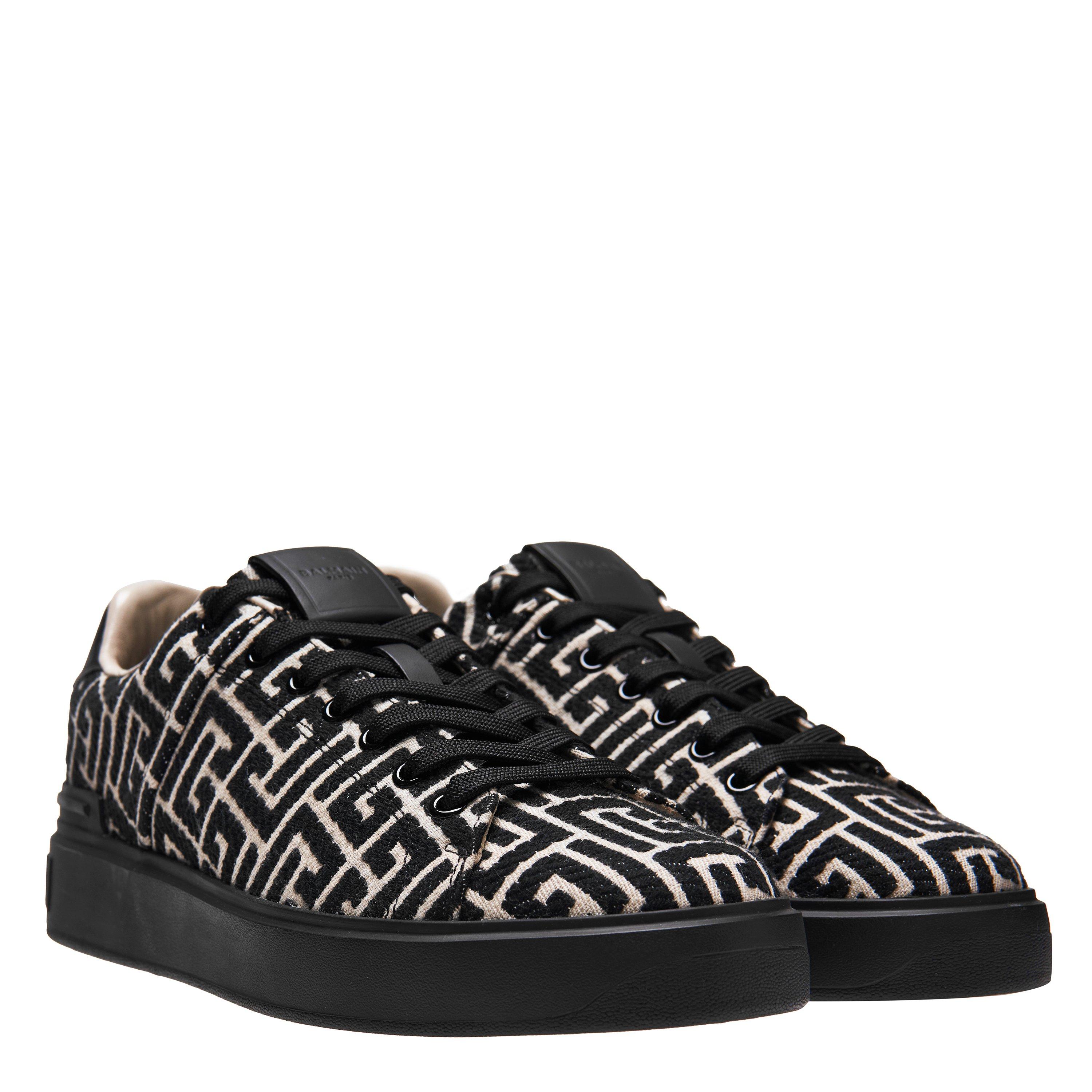 Noir/Ivoire - Balmain - B-Court Monogram - 4