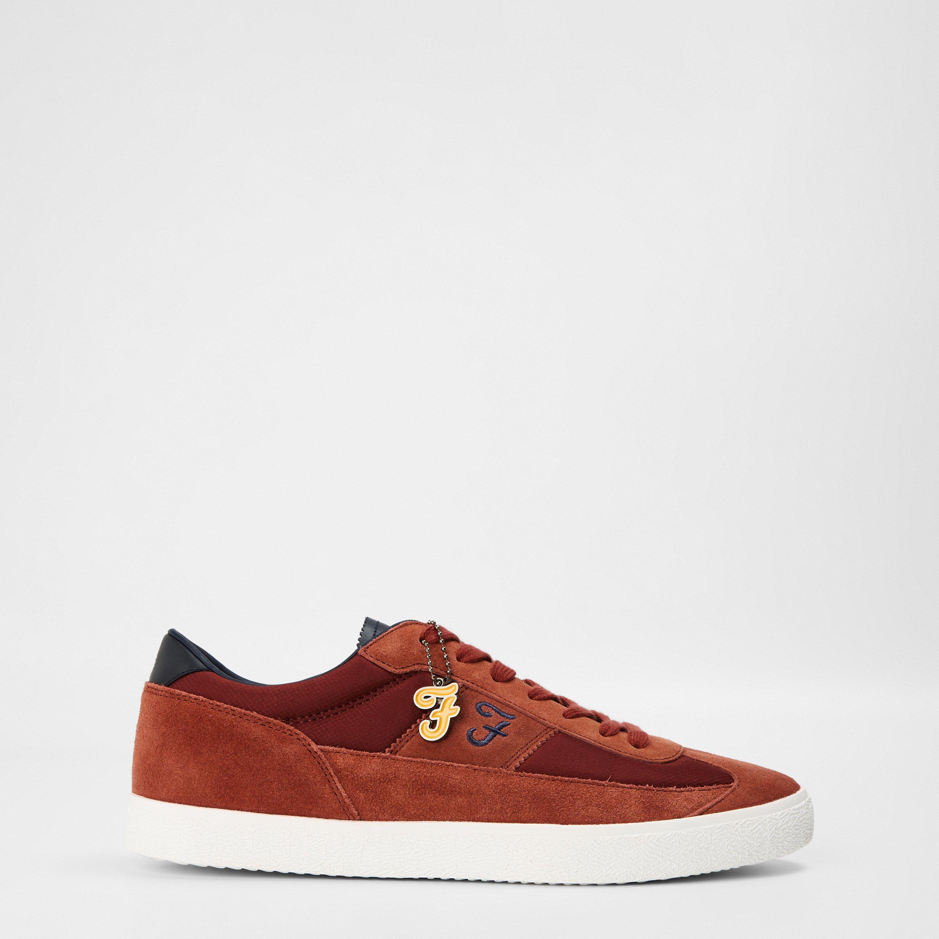 Rust - Farah - Stanton Suede Cupsole Low top Trainers Mens - 1