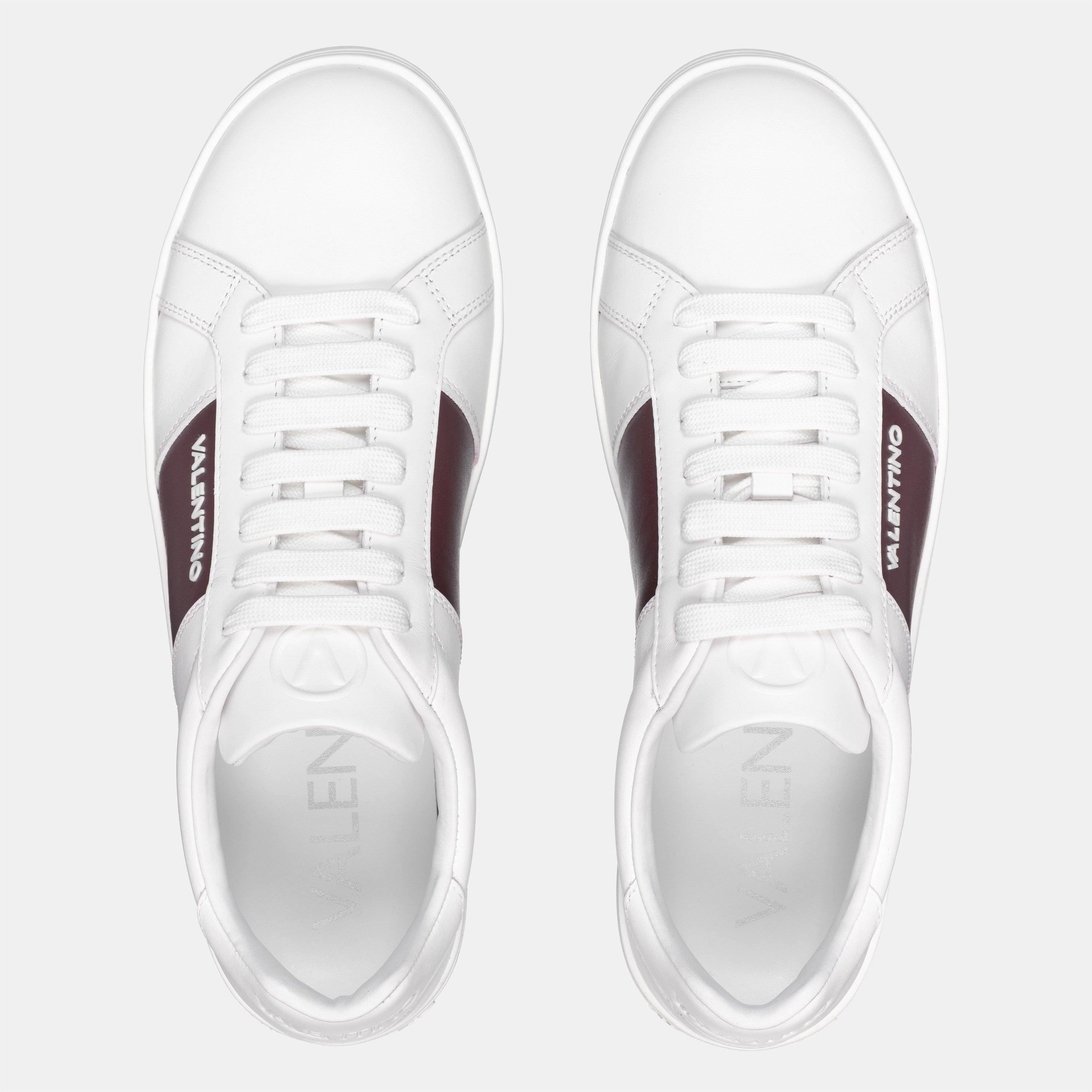 731 White/Bordx - Valentino - Men's Parkour Running Low-Top Trainers - 4