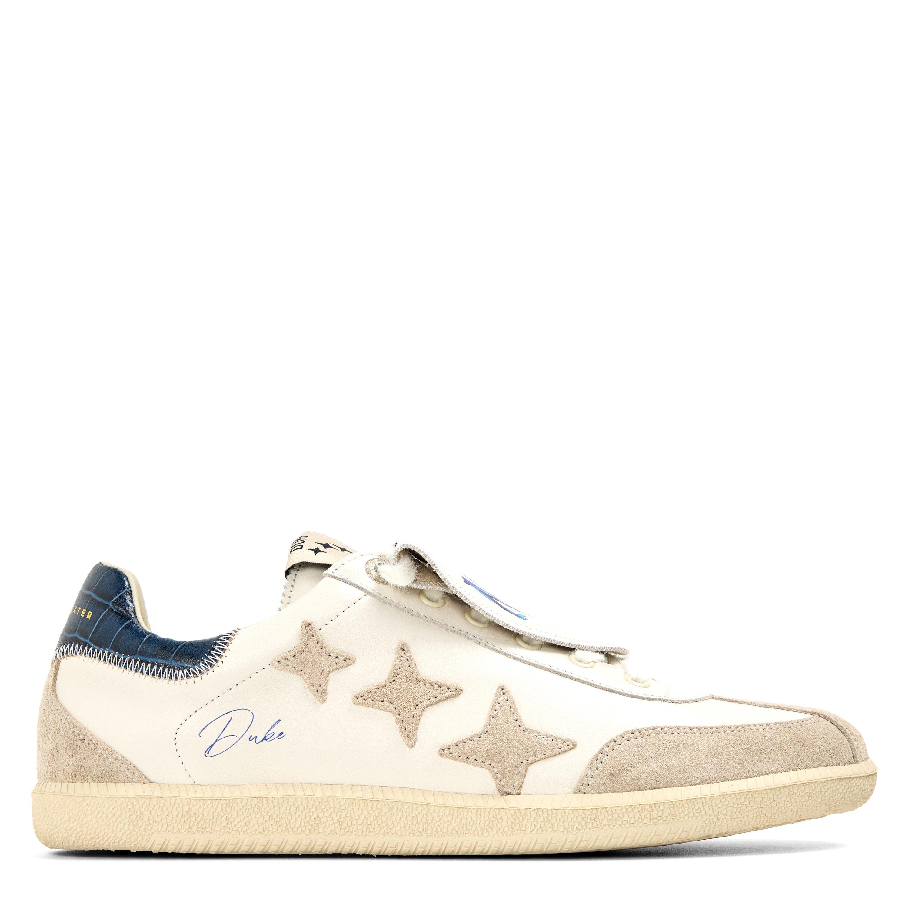 White/Navy - Duke and Dexter - Men's Plus NY Sneak Low-Top Trainers - 1